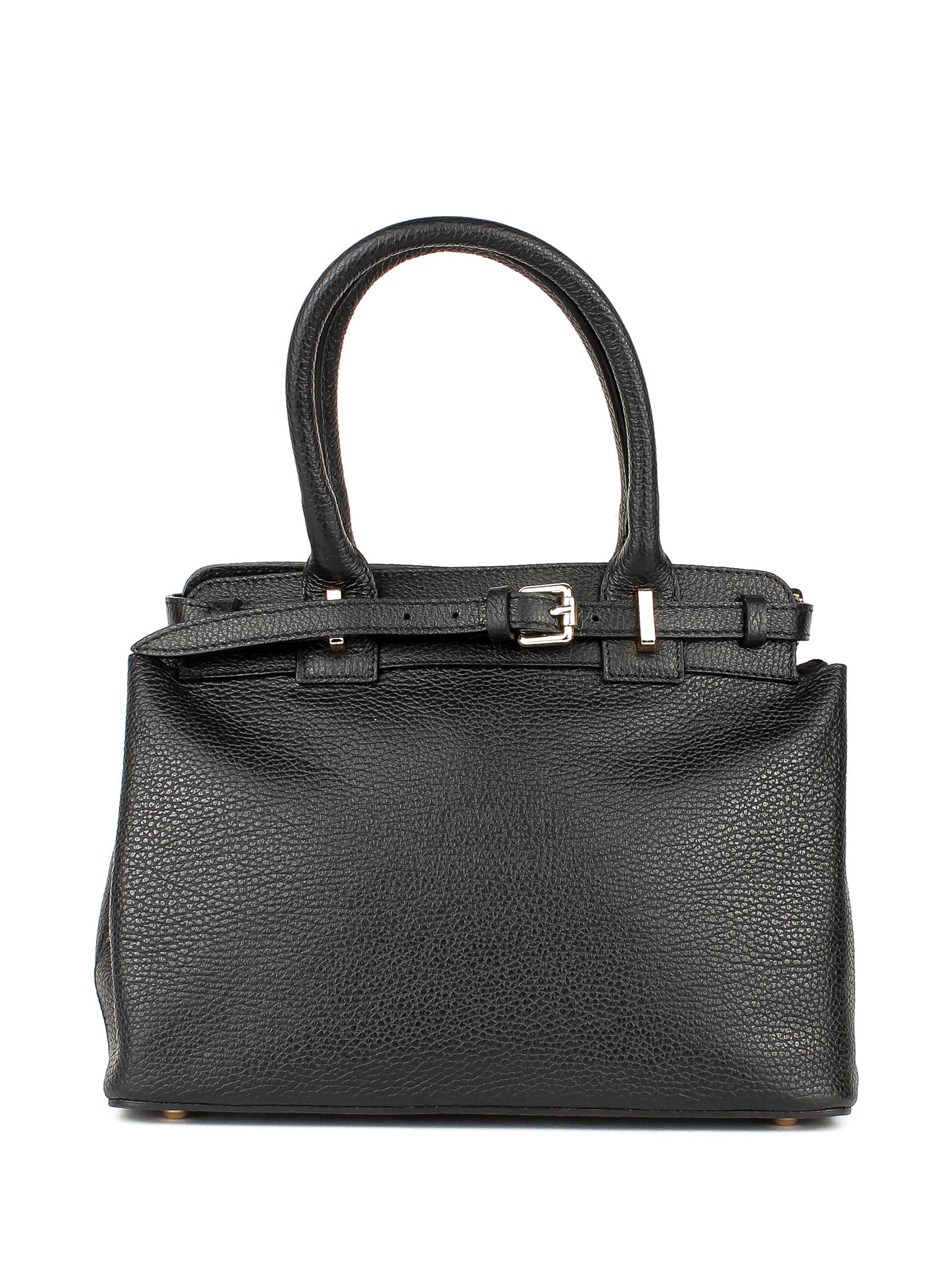 Bolso de mano de piel italiana Negro 6846-05-32