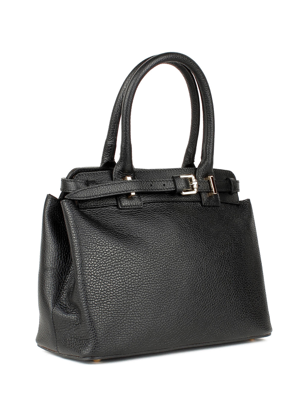 Bolso de mano de piel italiana Negro 6846-05-32