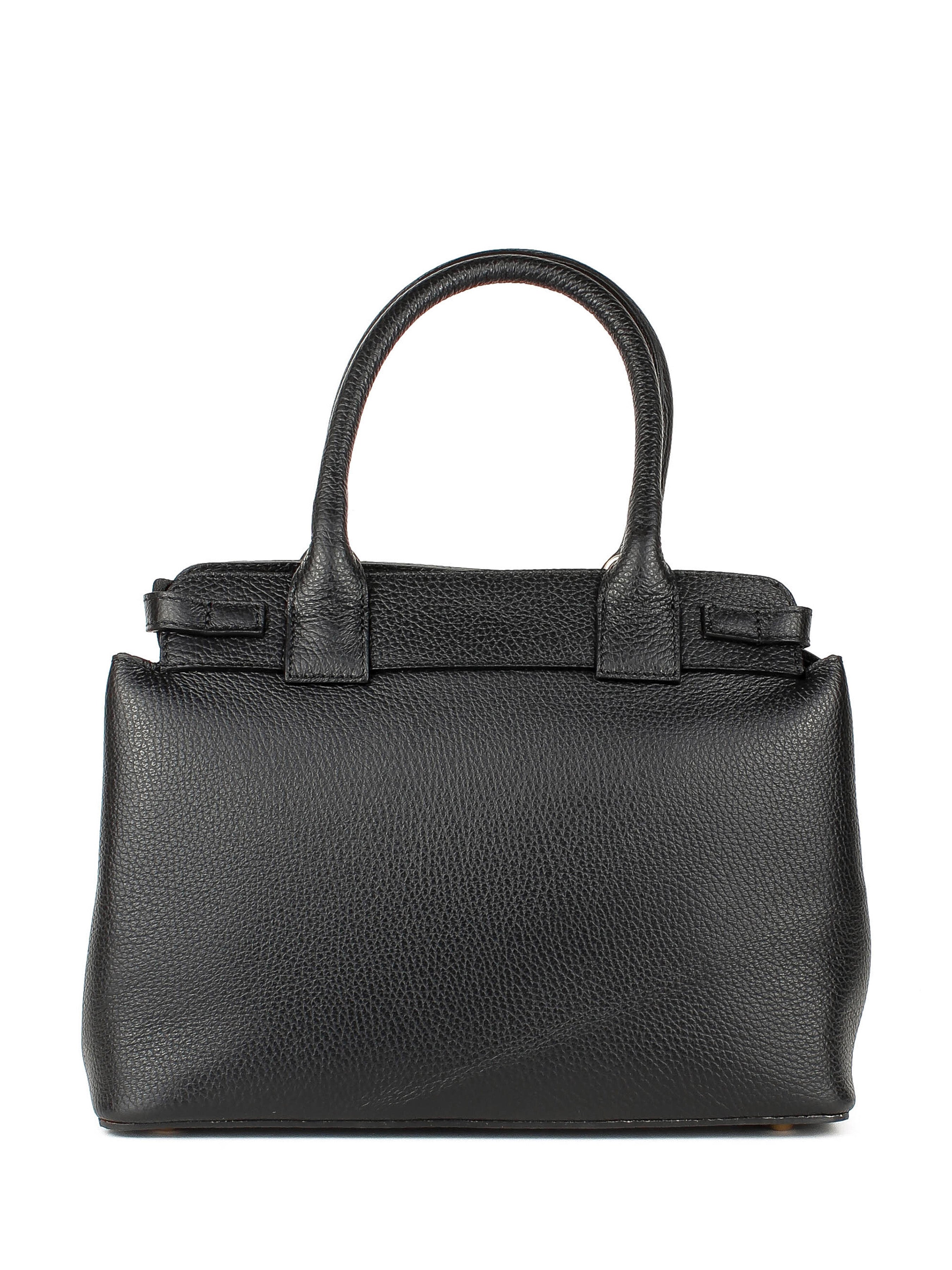 Bolso de mano de piel italiana Negro 6846-05-32