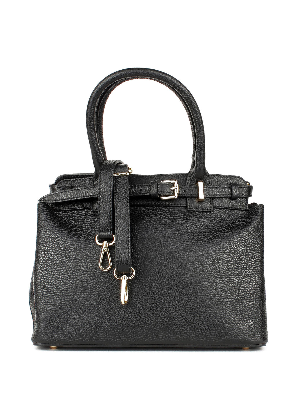 Bolso de mano de piel italiana Negro 6846-05-32
