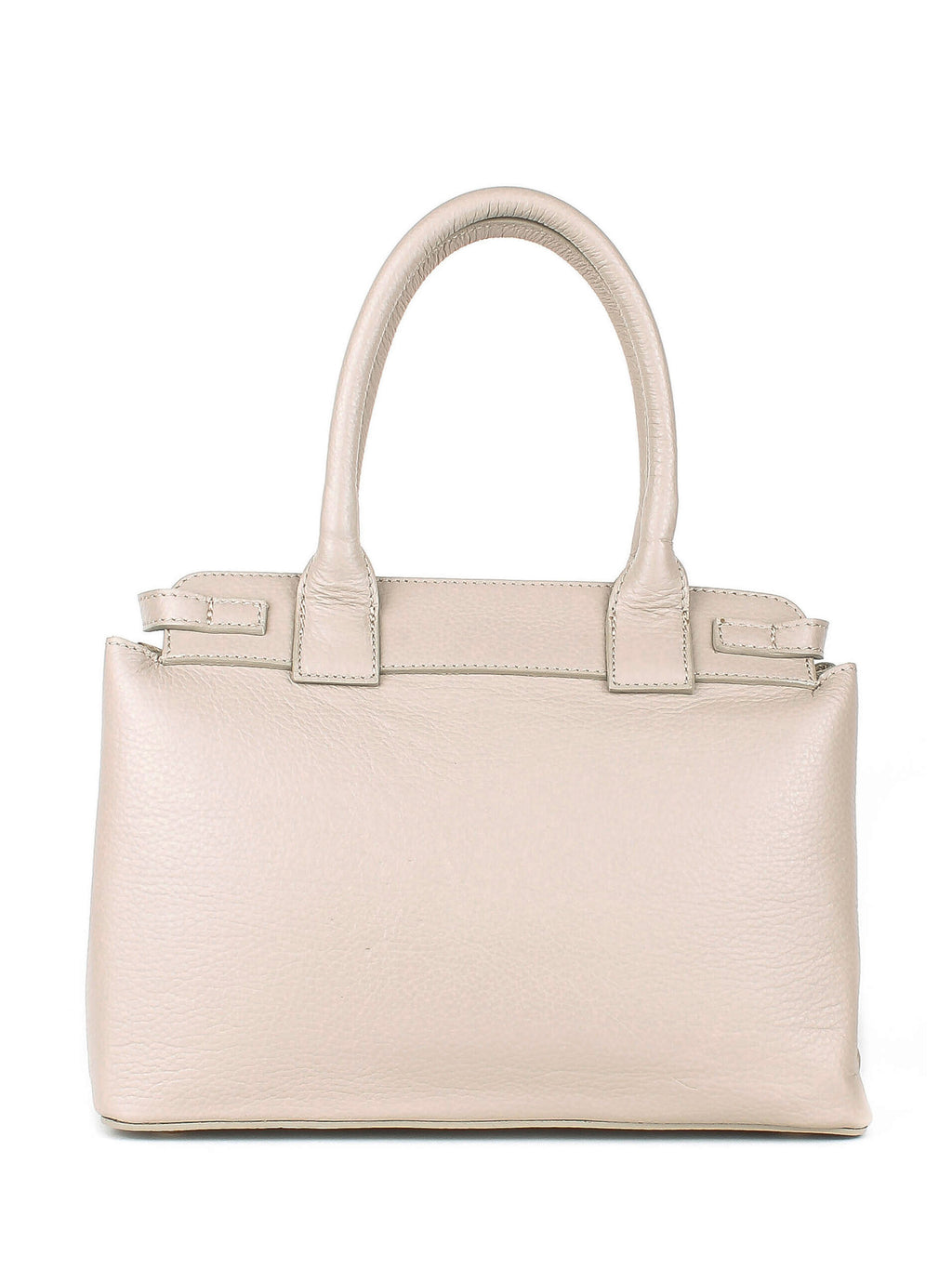 Bolso de mano de piel italiana Beige 6846-11-32