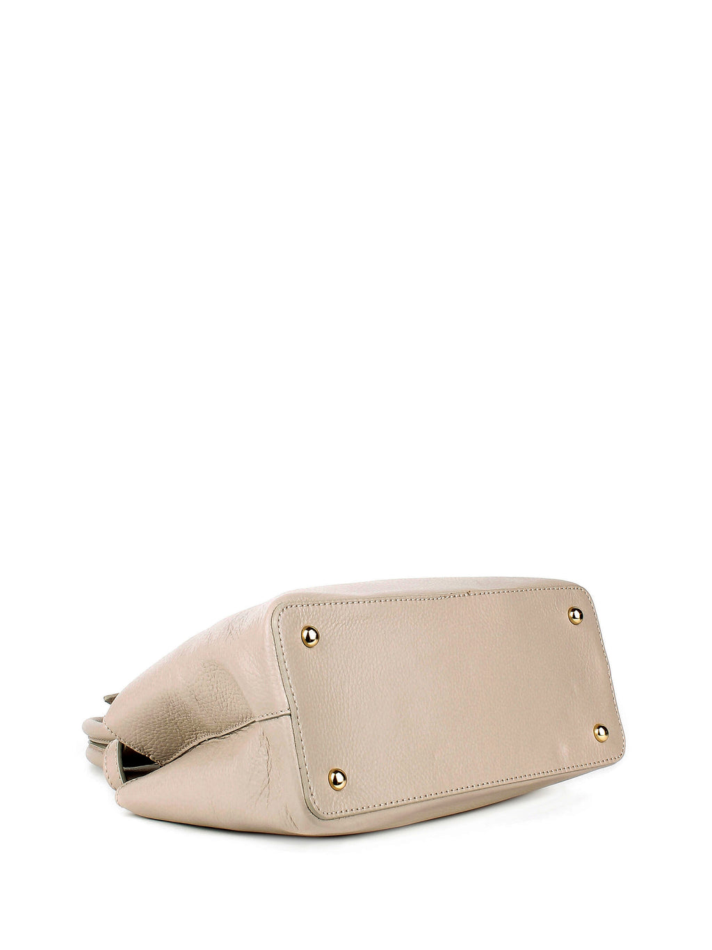 Bolso de mano de piel italiana Beige 6846-11-32