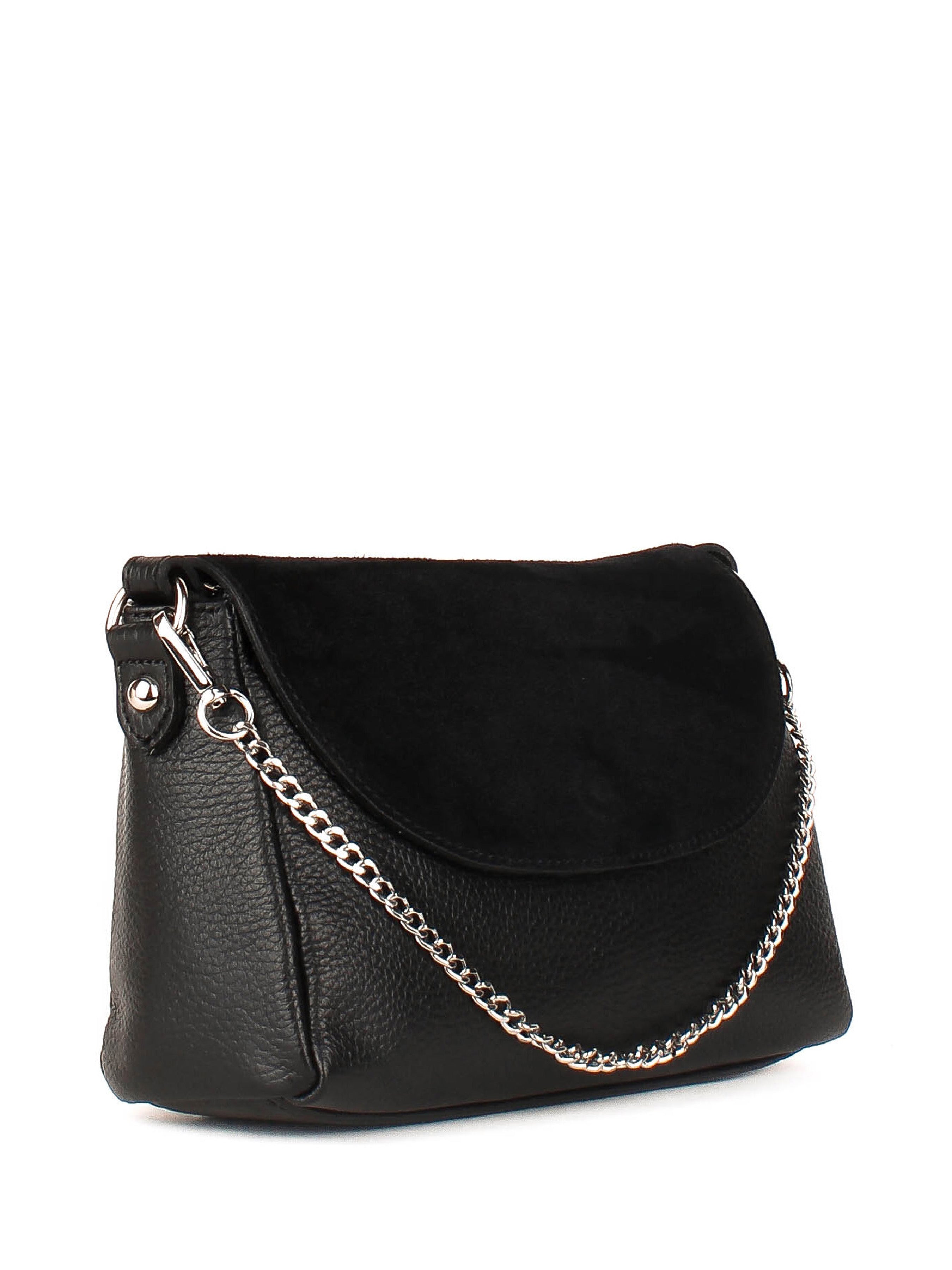 Bandolera de piel italiana Negro 3032-05-47