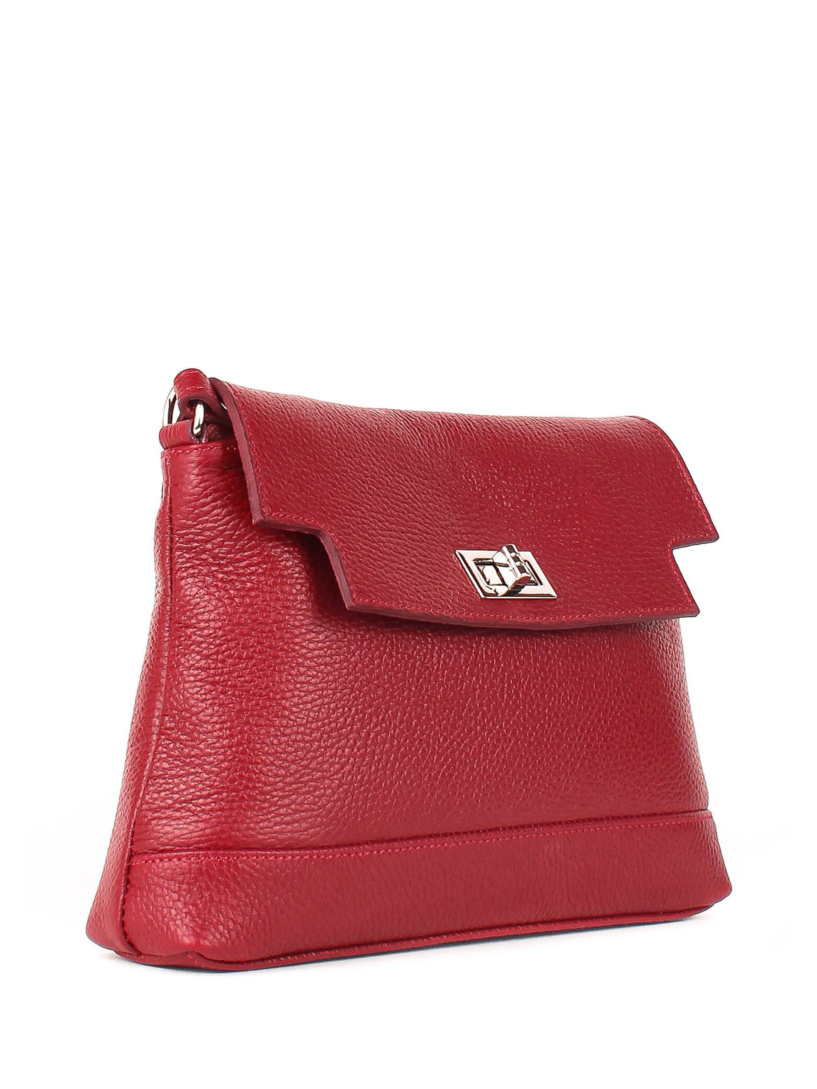 Bandolera de piel italiana Burgoña 3068-12-32