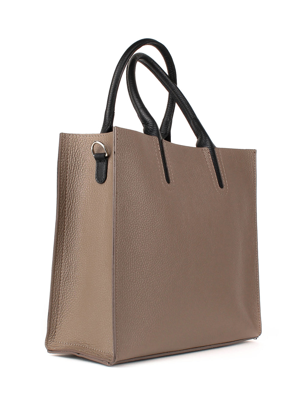 Bolso Tote de piel italiana Gris, Marrón 2755-104-32