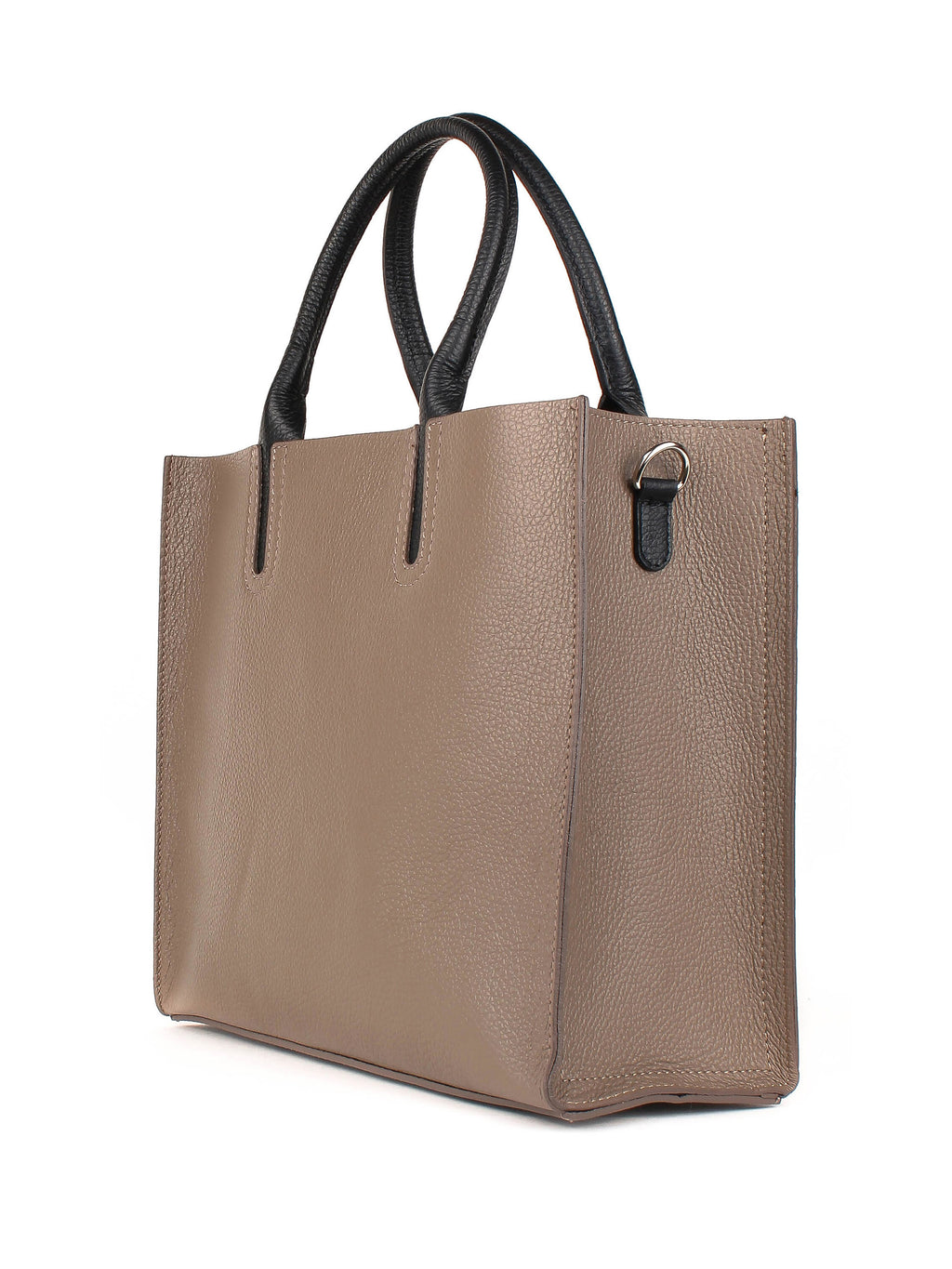 Bolso Tote de piel italiana Gris, Marrón 2755-104-32