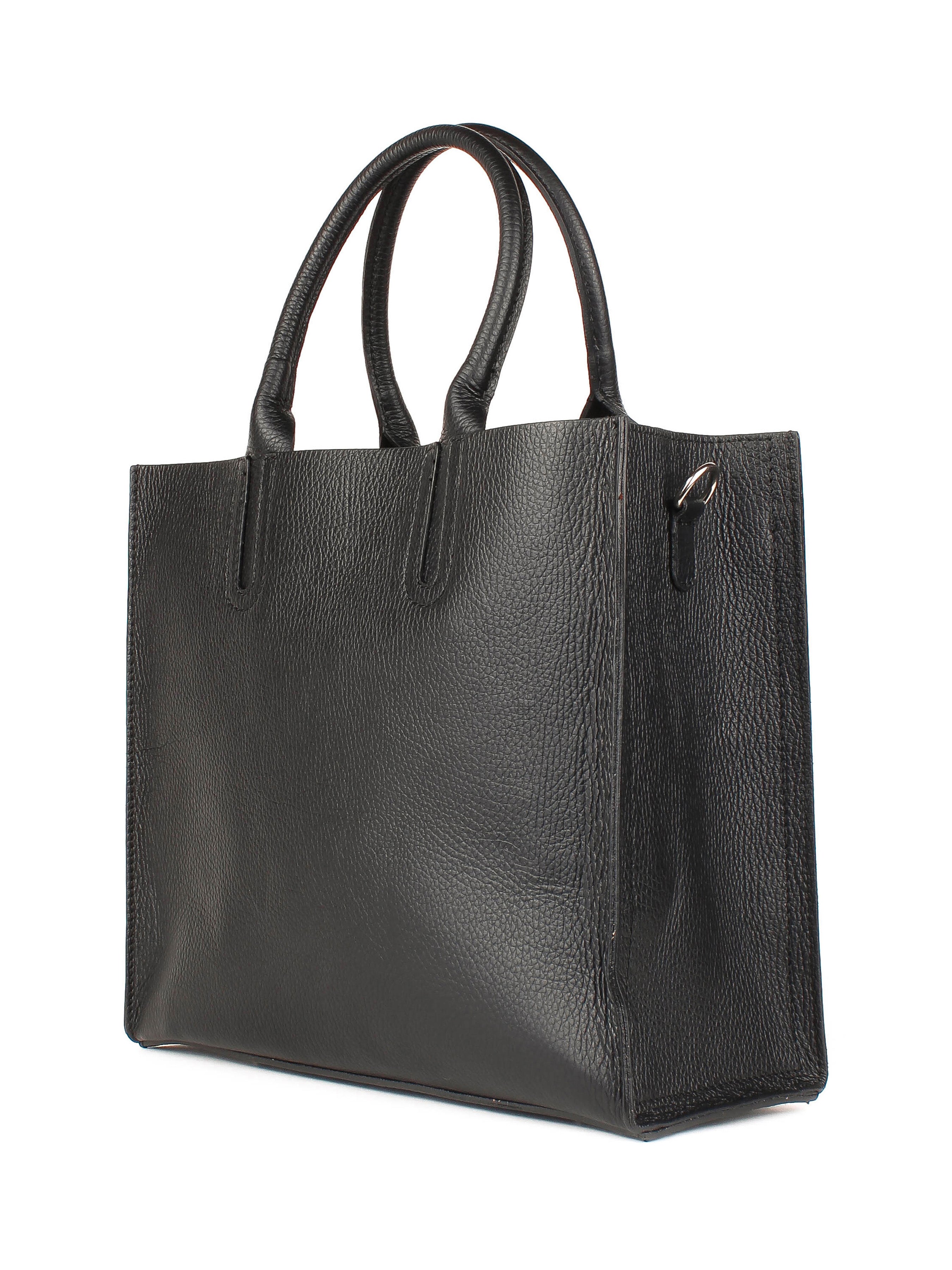 Bolso Tote de piel italiana Negro 2755-05-32