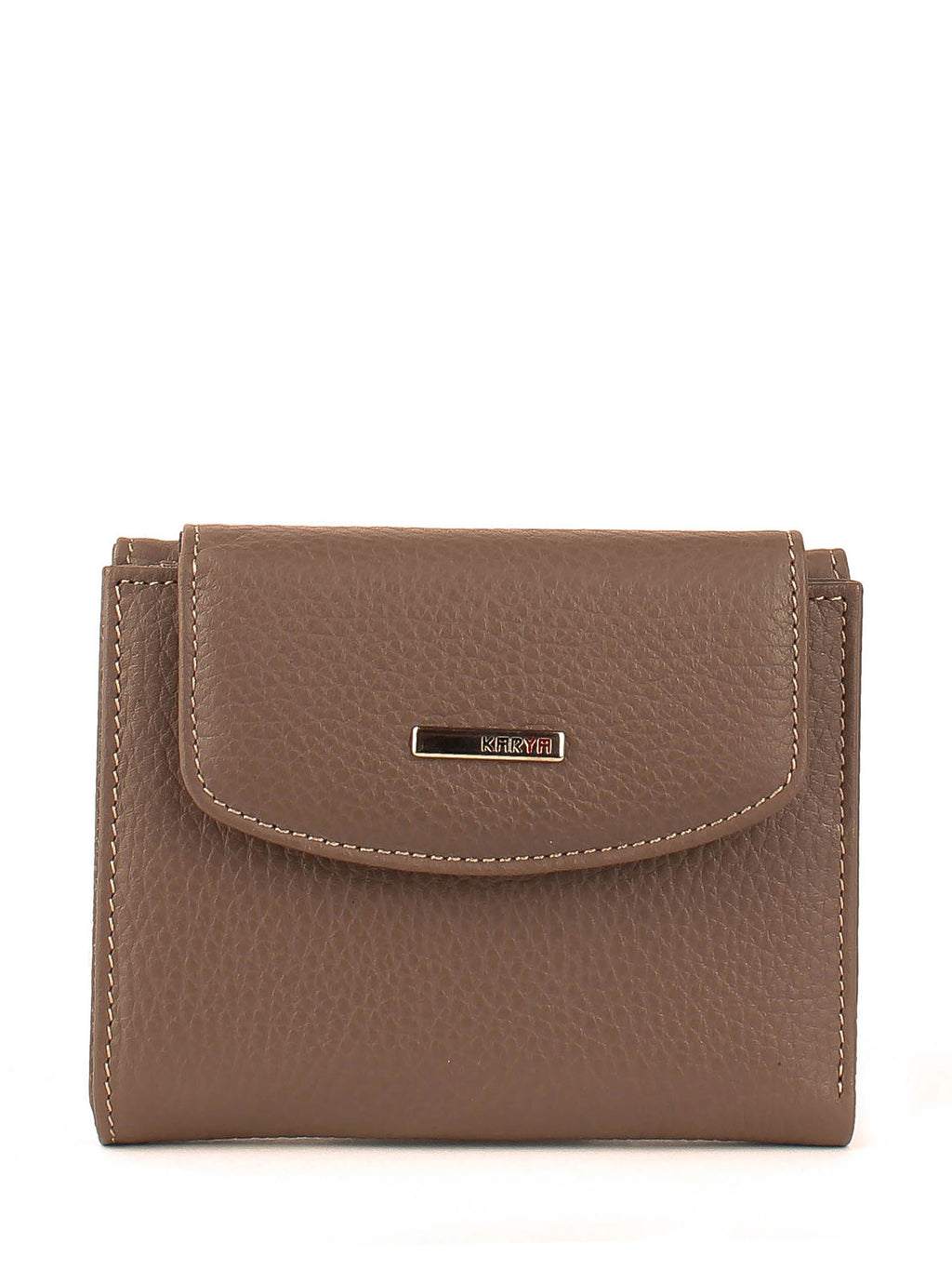 Cartera de piel italiana Gris 1206-51