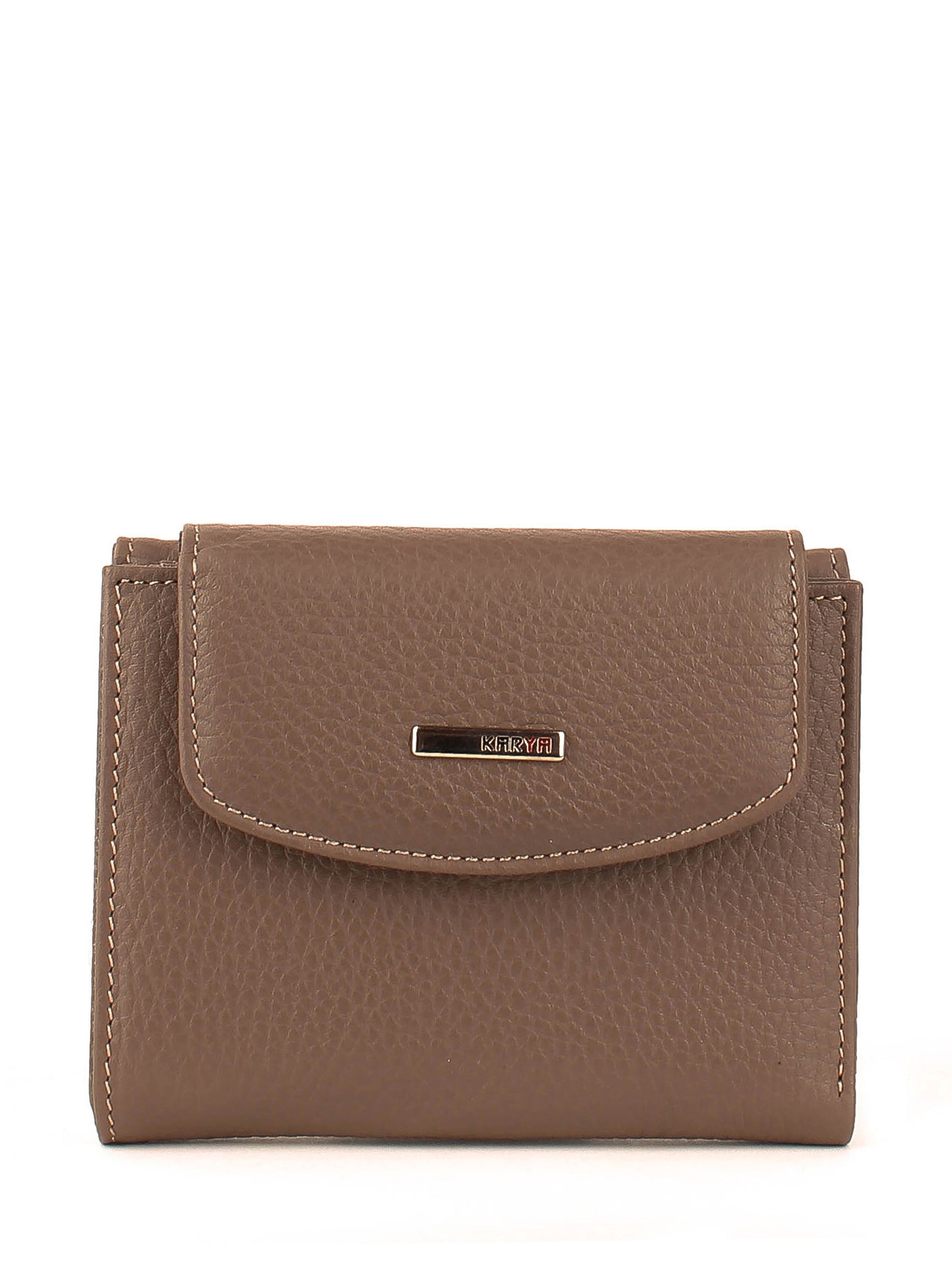 Cartera de piel italiana Gris 1206-51