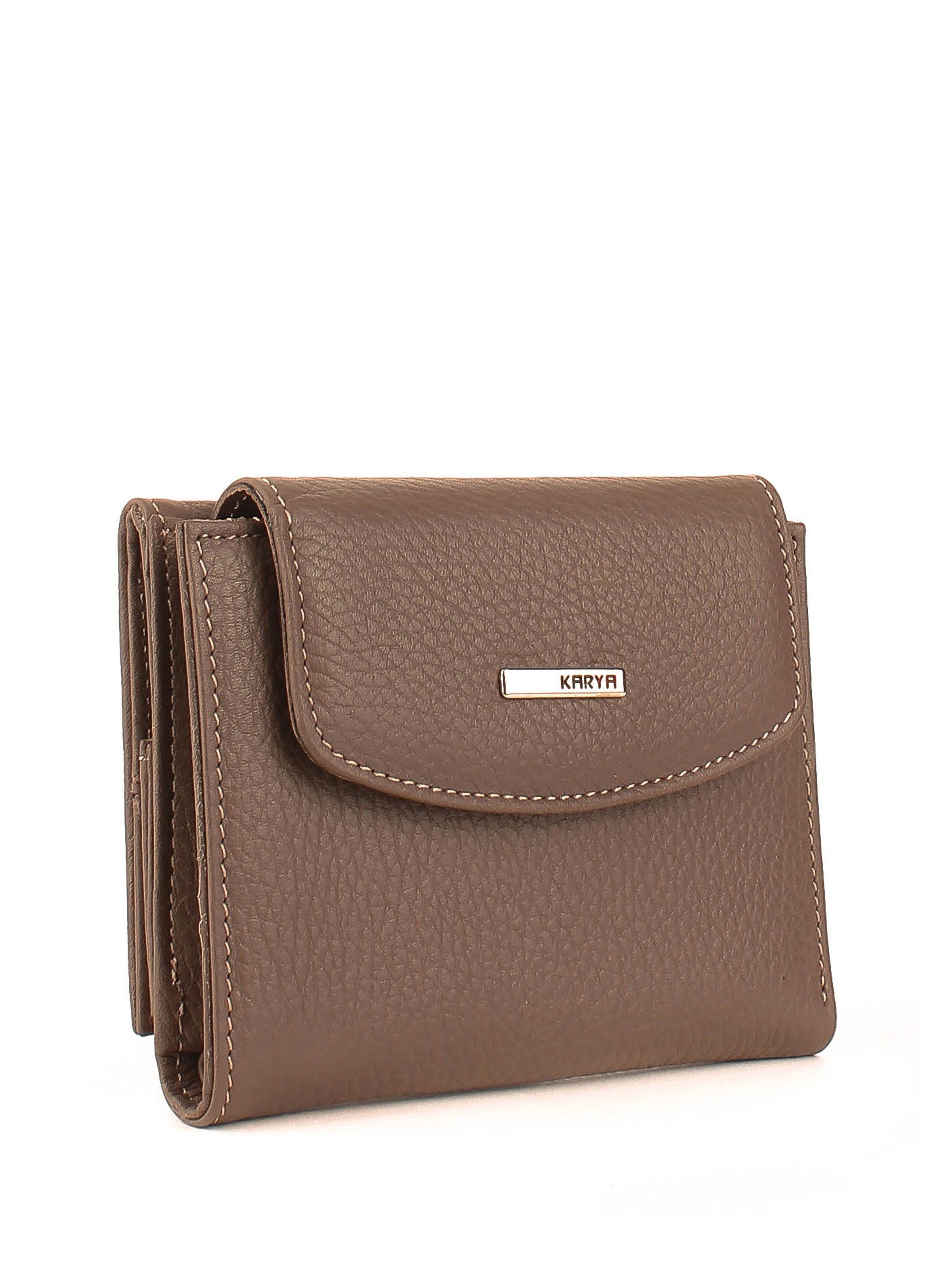 Cartera de piel italiana Gris 1206-51