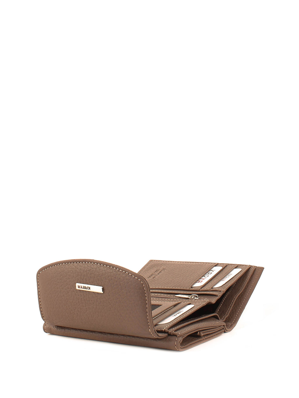 Cartera de piel italiana Gris 1206-51