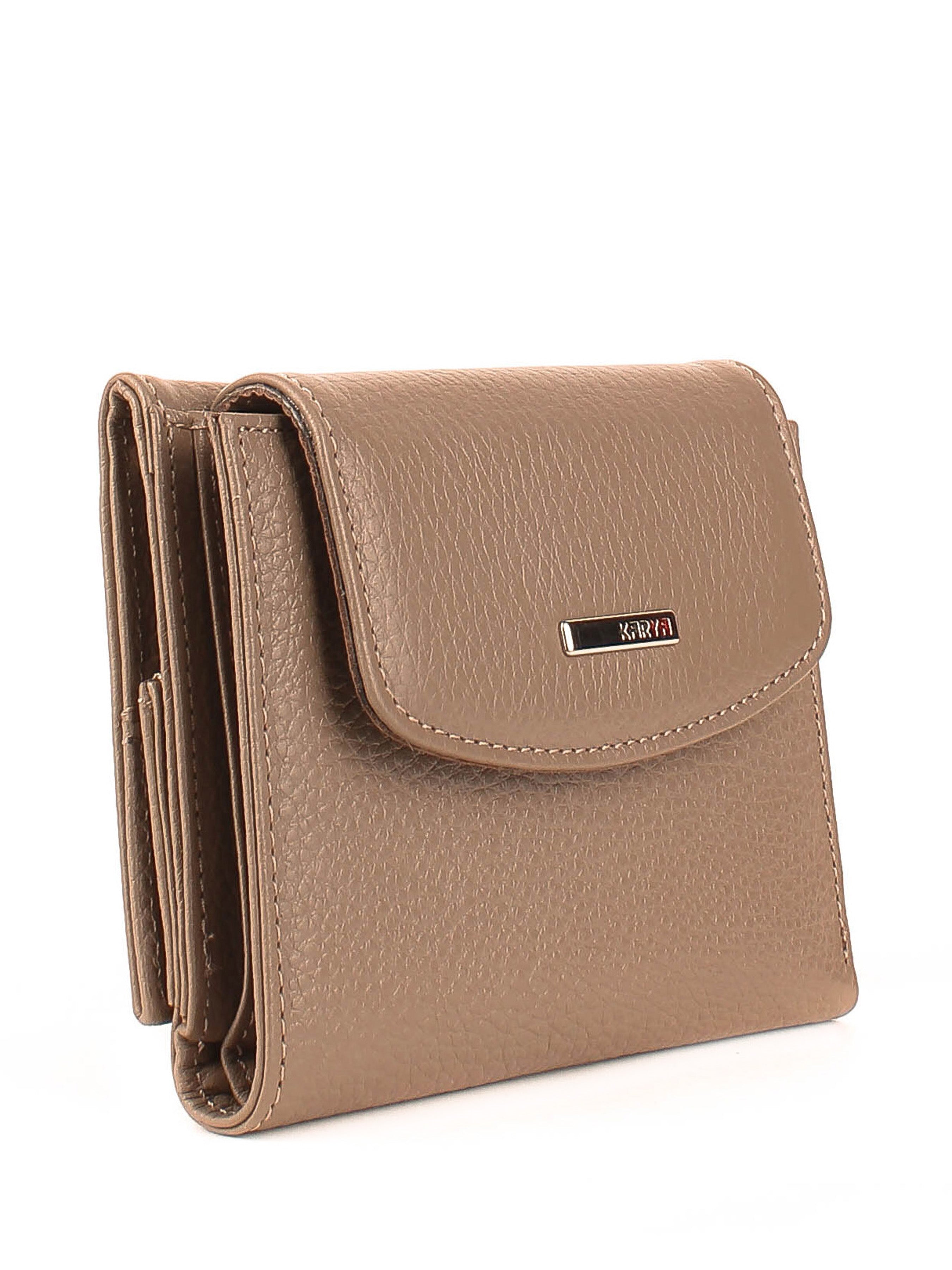 Cartera de piel italiana Gris 1206-51