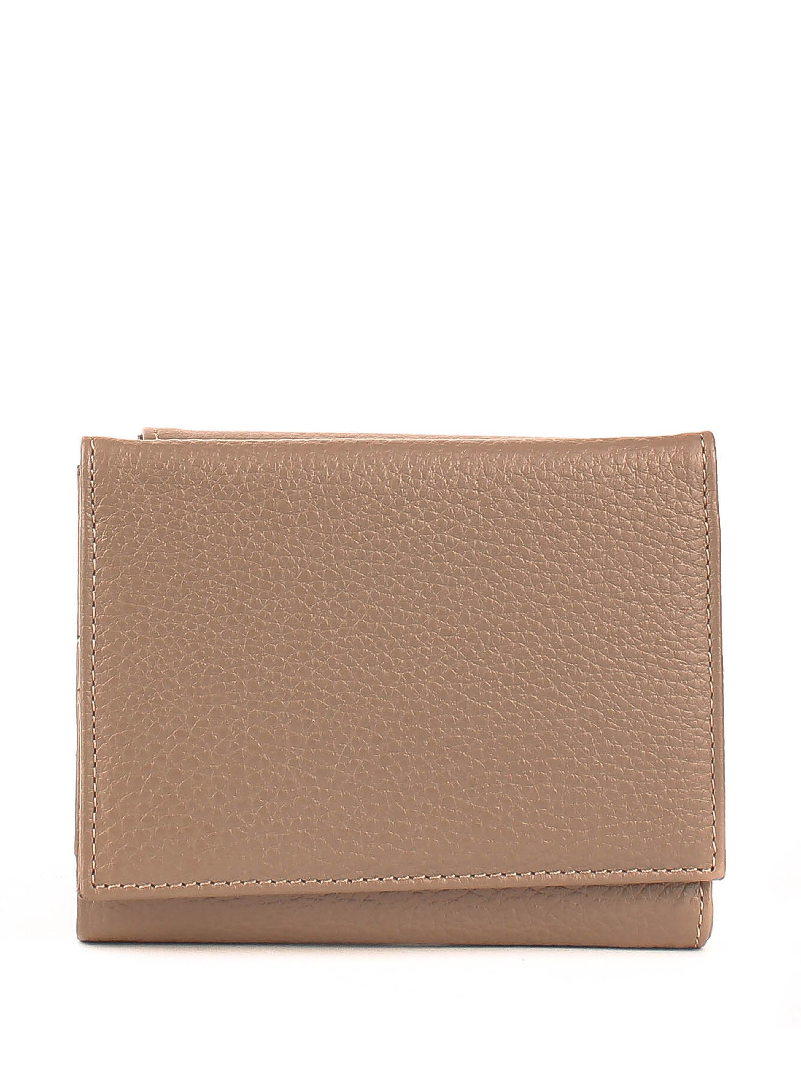 Cartera de piel italiana Gris 1206-51