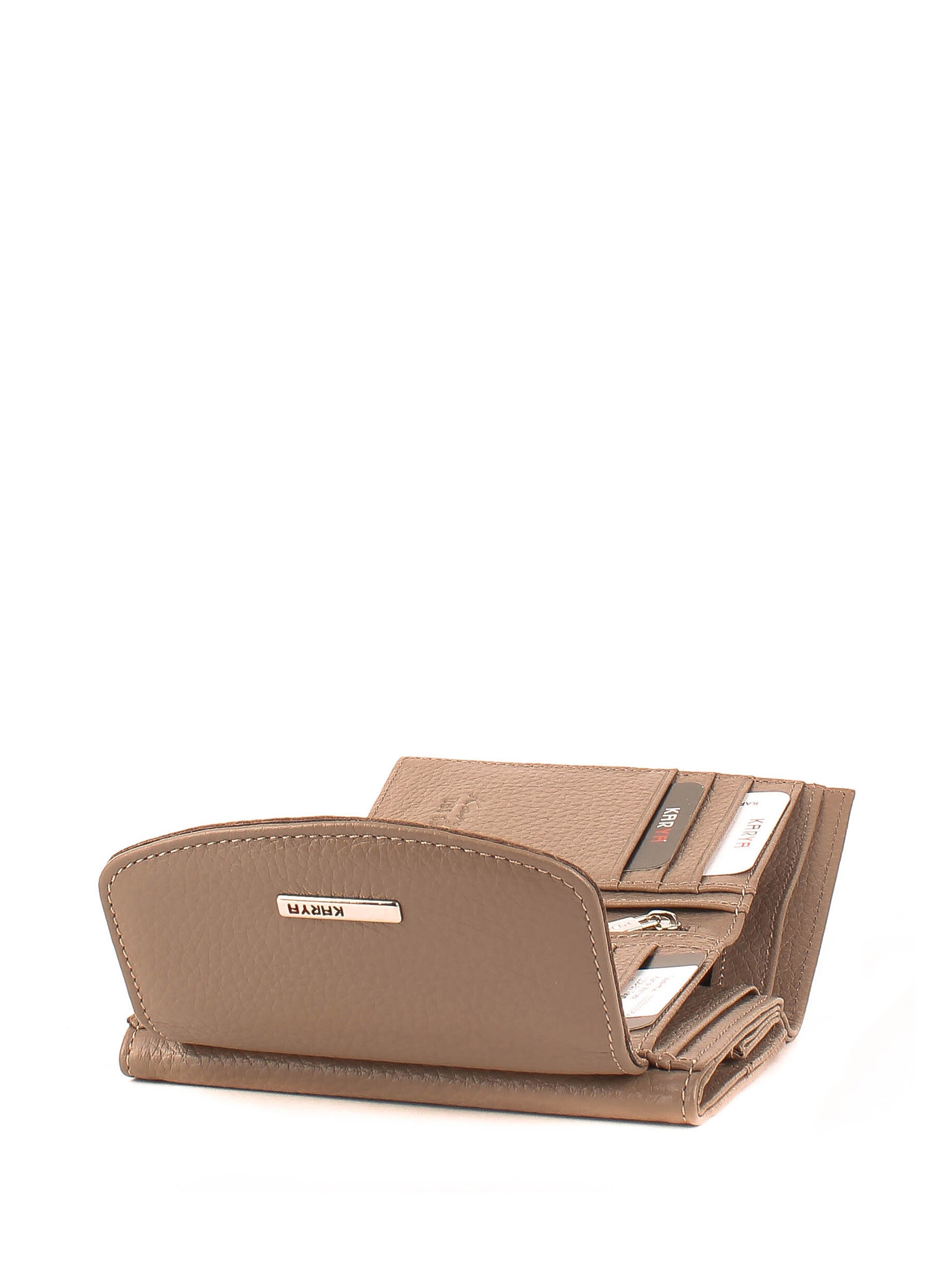 Cartera de piel italiana Gris 1206-51