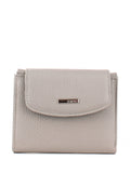 Cartera de piel italiana Gris 1206-098