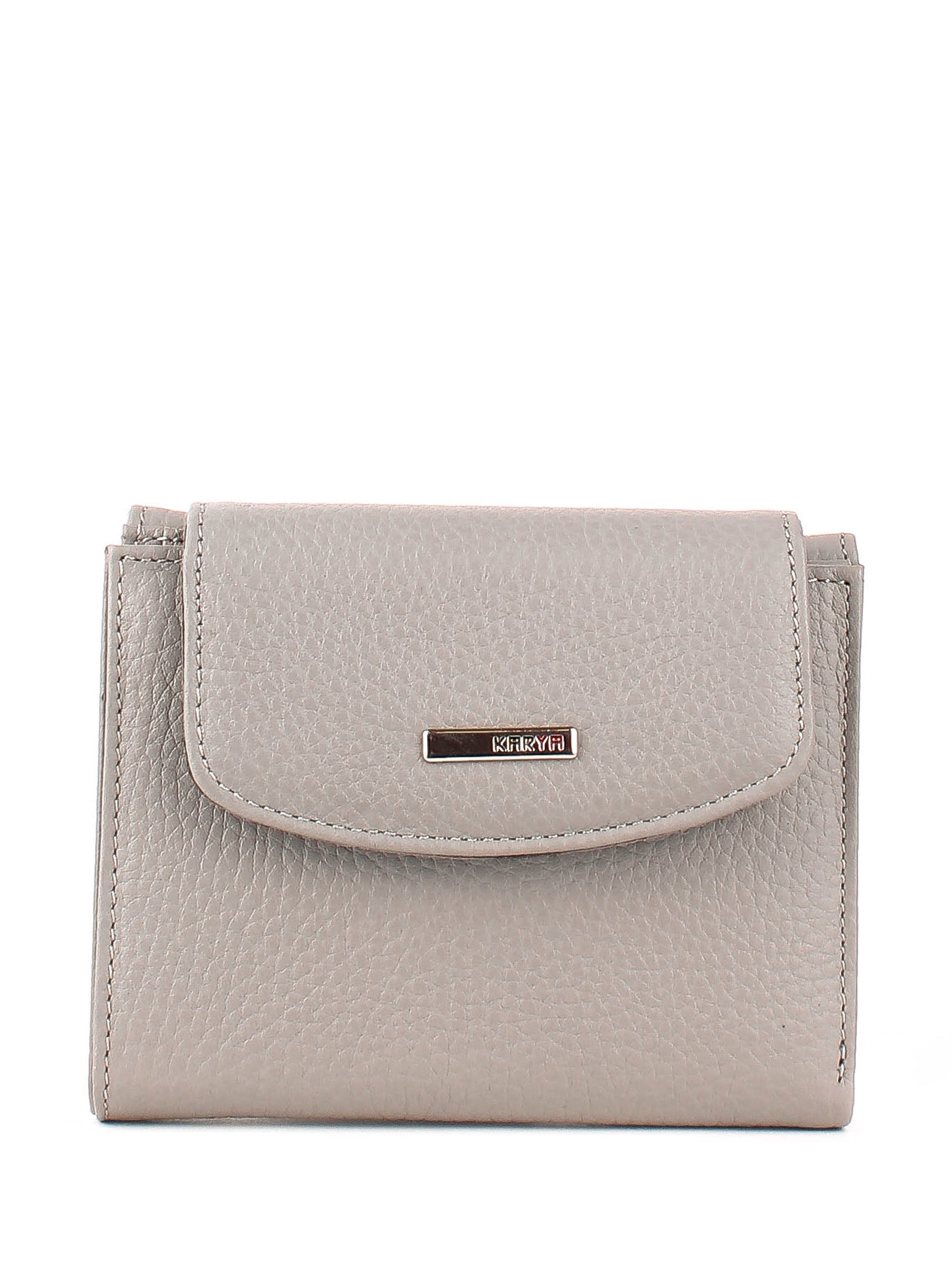 Cartera de piel italiana Gris 1206-098