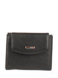 Cartera de piel italiana Negro 1206-45