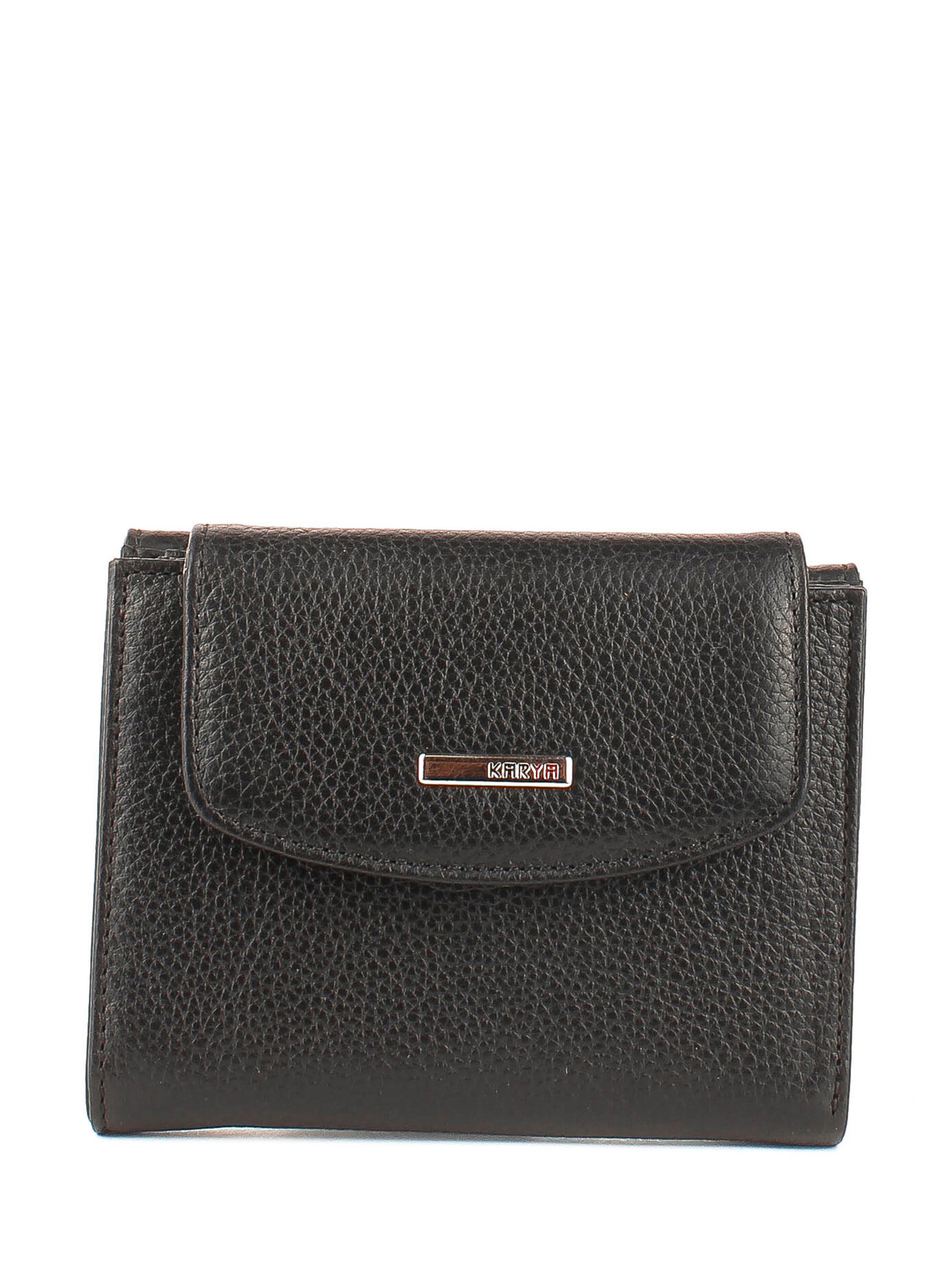 Cartera de piel italiana Negro 1206-45