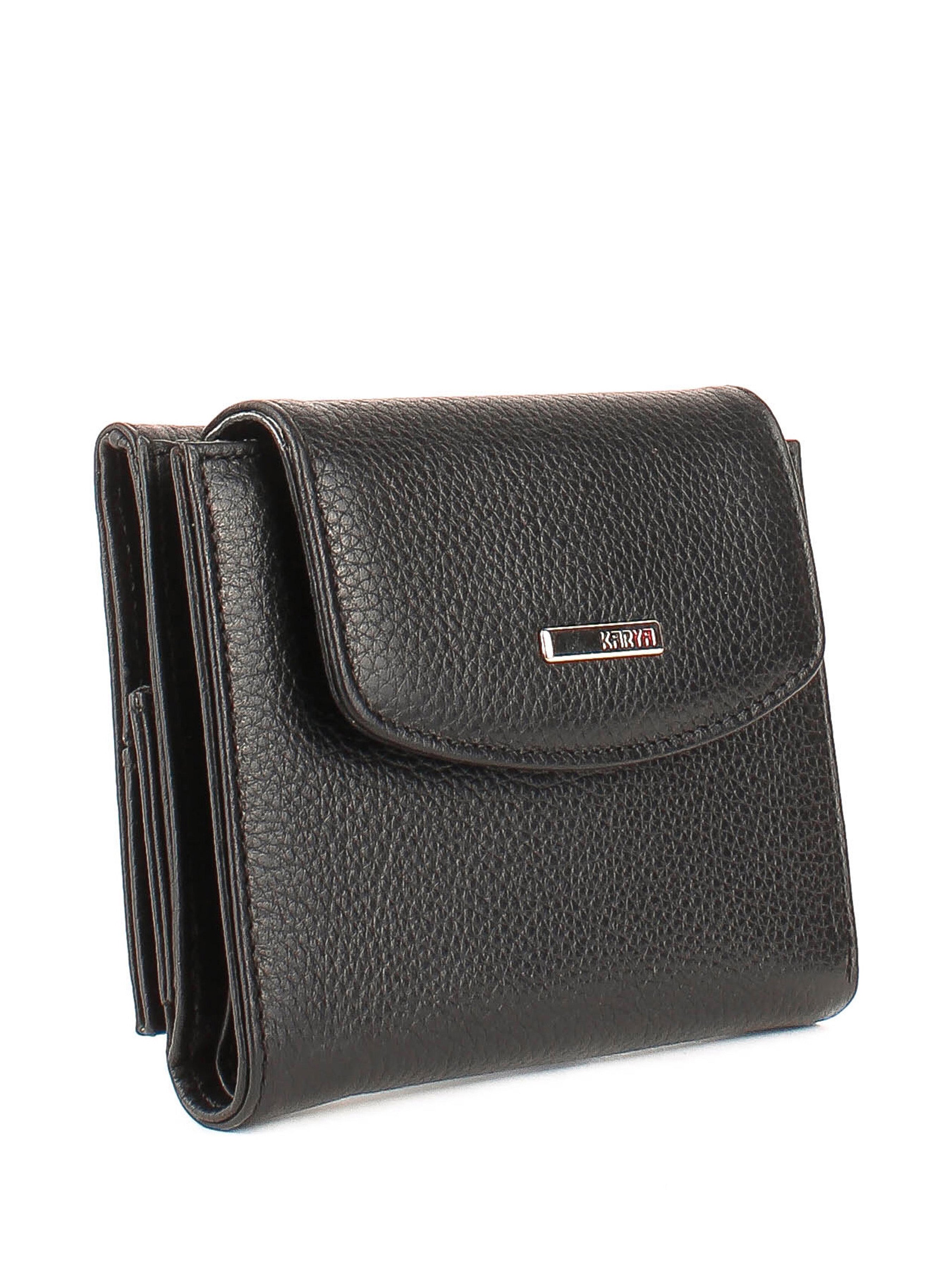 Cartera de piel italiana Negro 1206-45