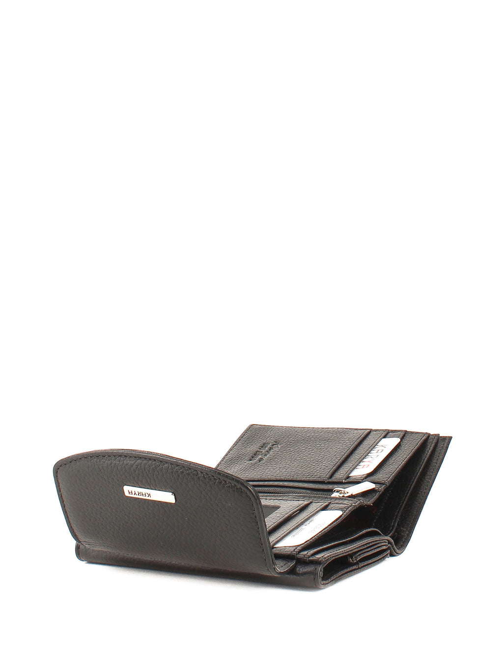 Cartera de piel italiana Negro 1206-45