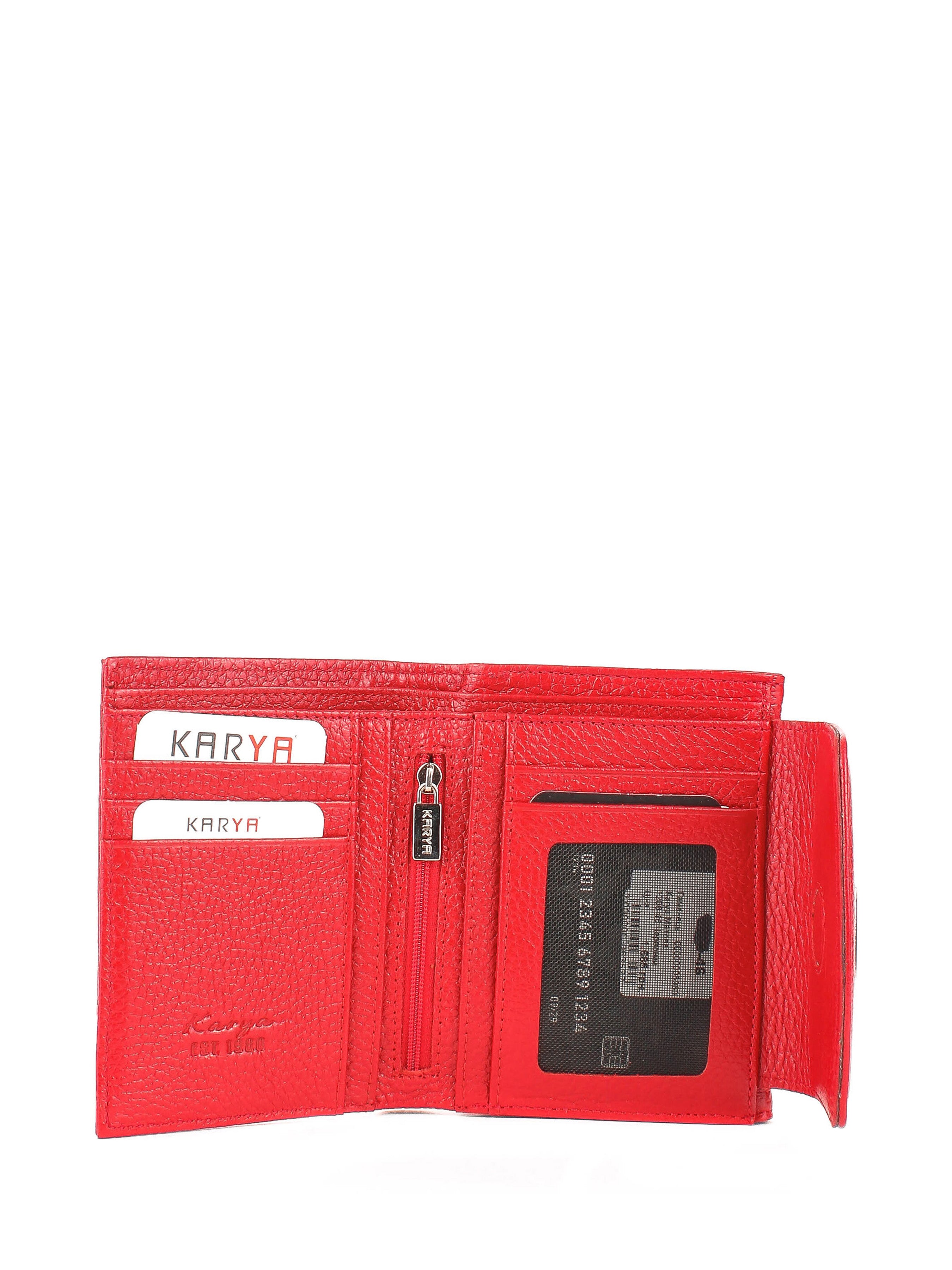 Cartera de piel italiana Rojo 1206-46