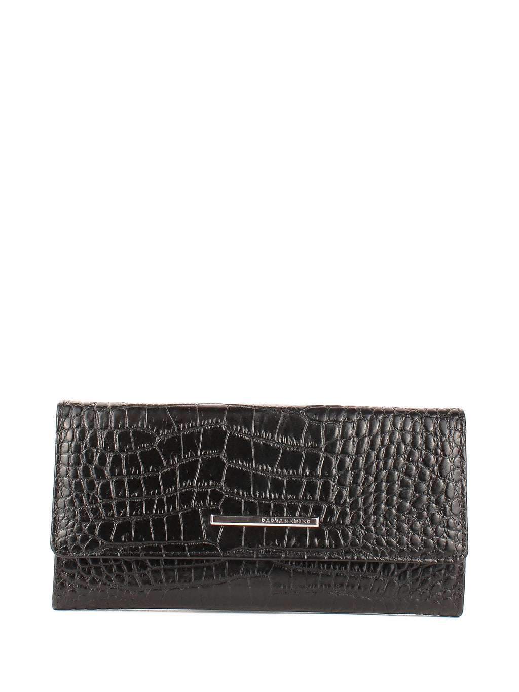 Cartera de piel italiana Negro 1191-53