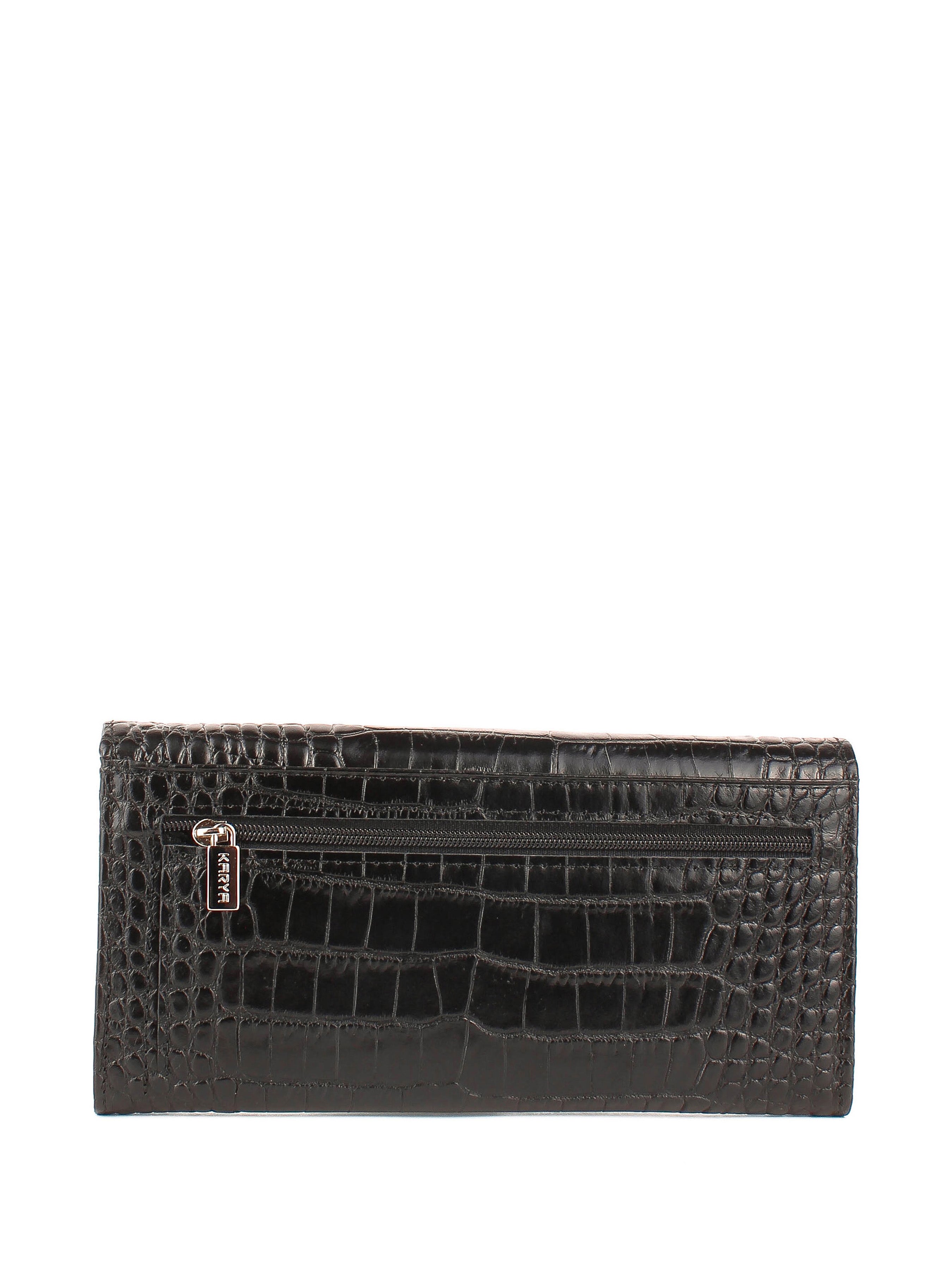 Cartera de piel italiana Negro 1191-53