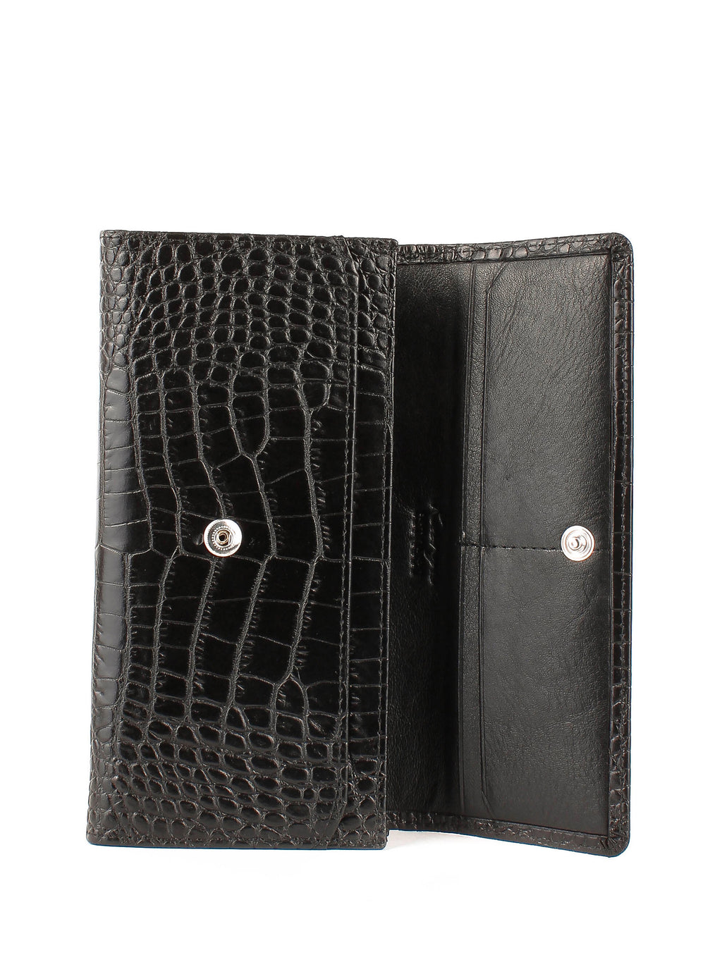 Cartera de piel italiana Negro 1191-53