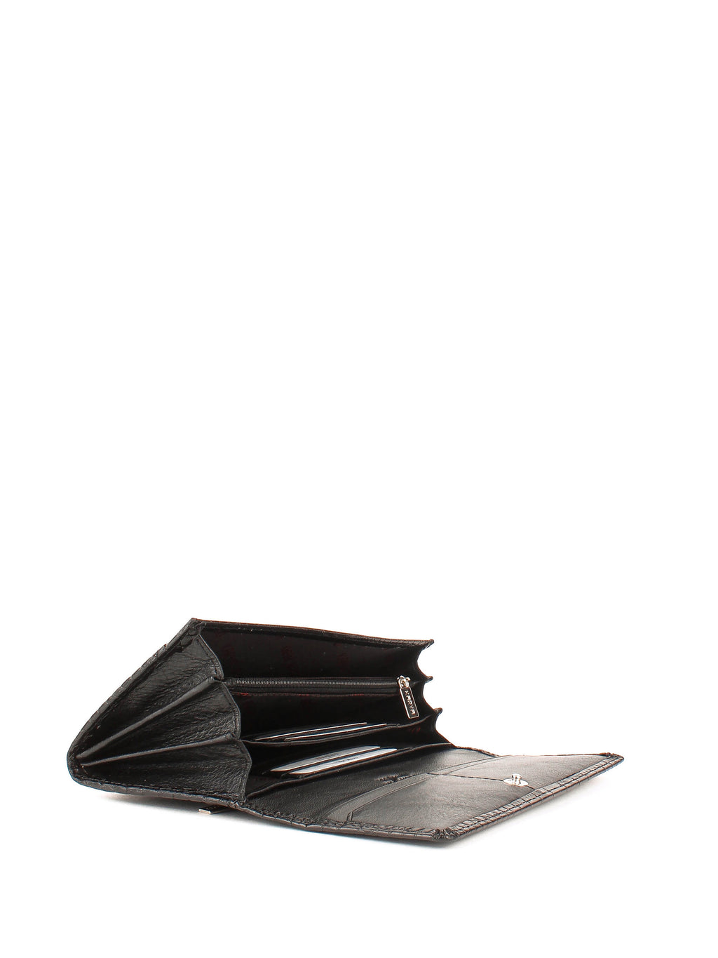 Cartera de piel italiana Negro 1191-53