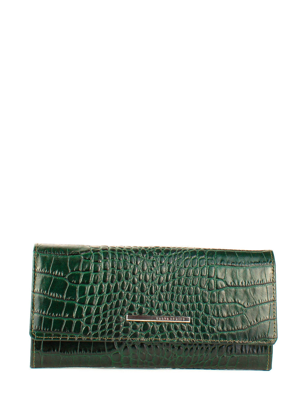 Cartera de piel italiana Verde 1191-017