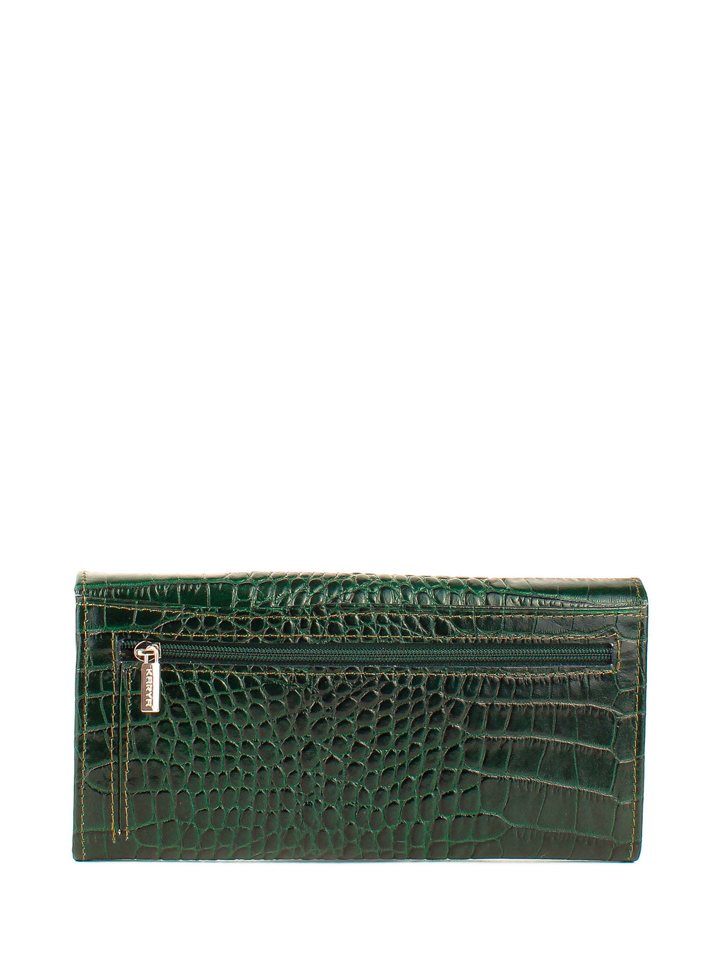 Cartera de piel italiana Verde 1191-017