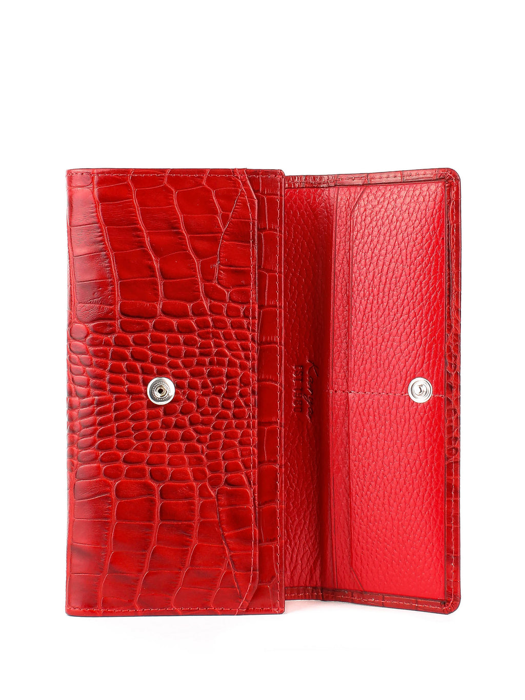 Cartera de piel italiana Rojo 1191-018