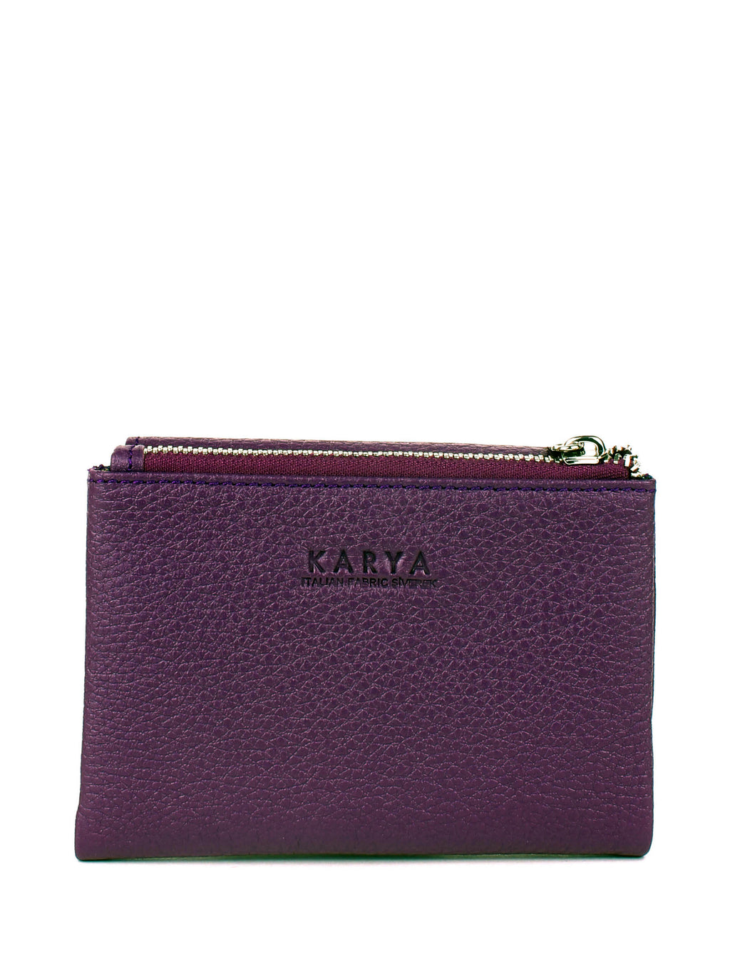 Cartera de piel italiana Morado 1205-242