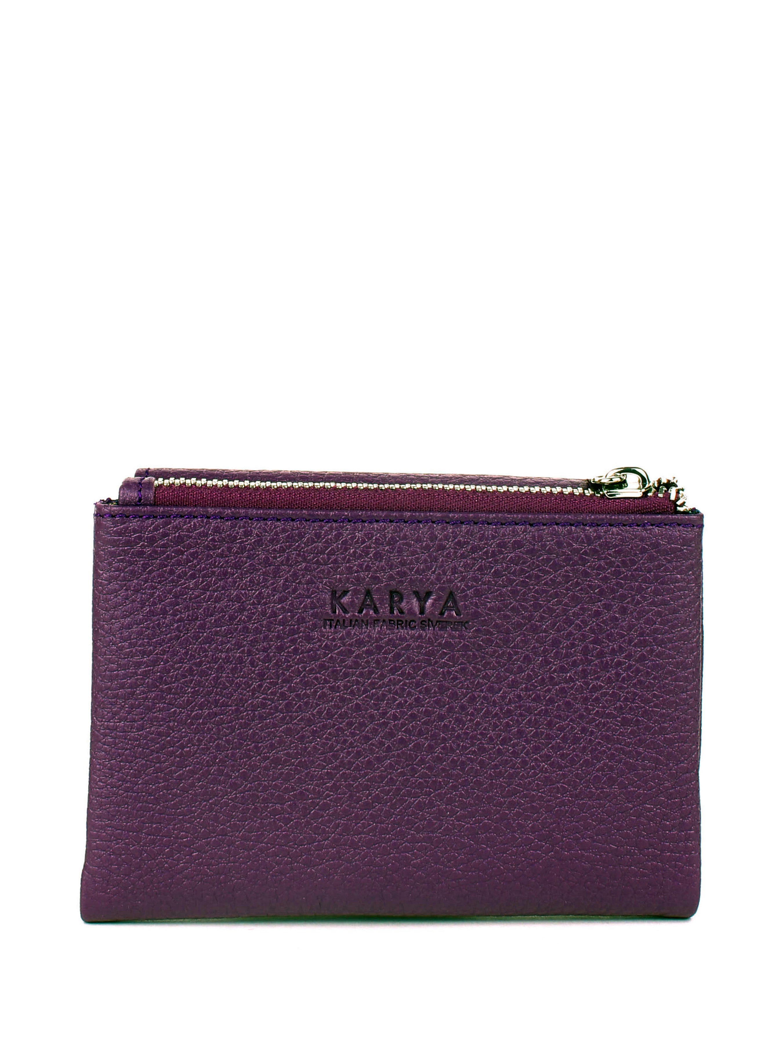 Cartera de piel italiana Morado 1205-242