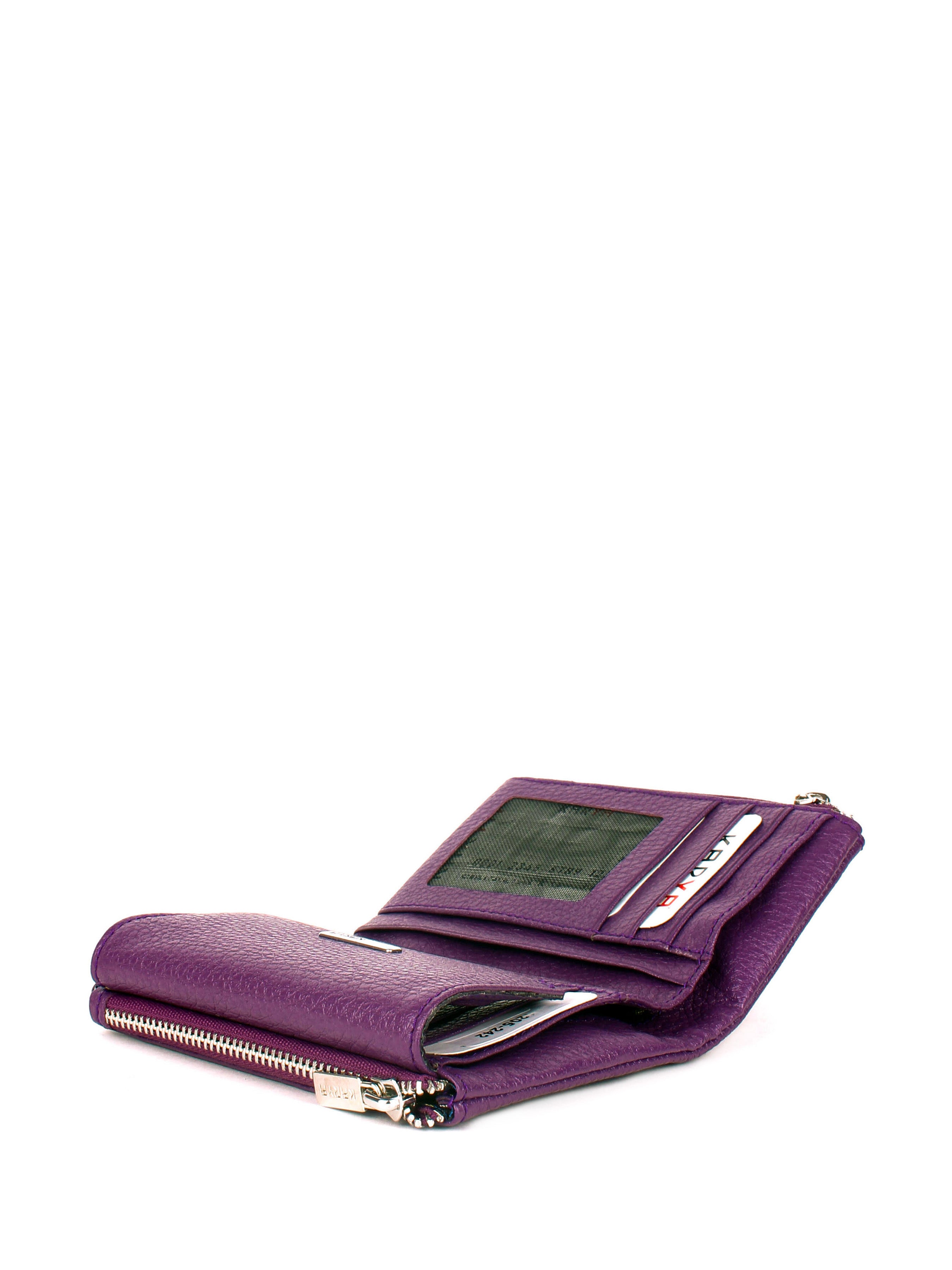 Cartera de piel italiana Morado 1205-242