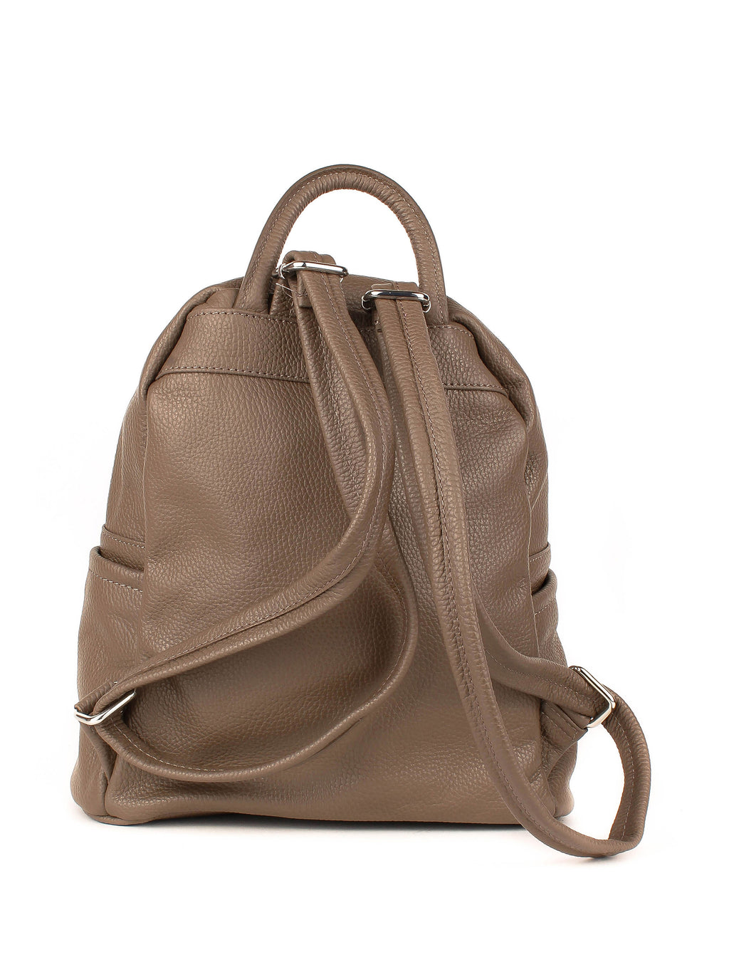 Mochila de piel italiana Gris, Marrón 1299-104-32