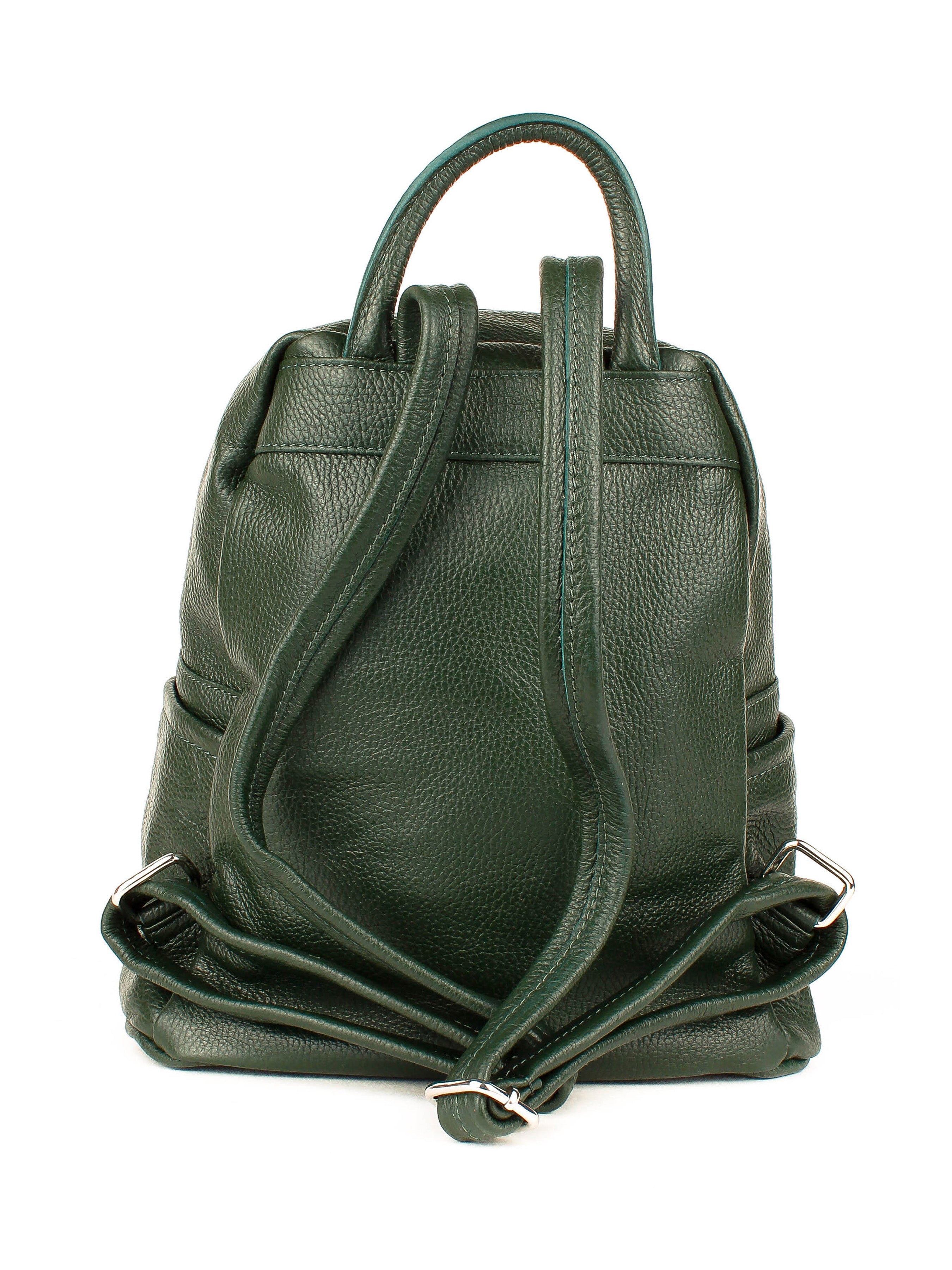 Mochila de piel italiana Verde 1299-64-32