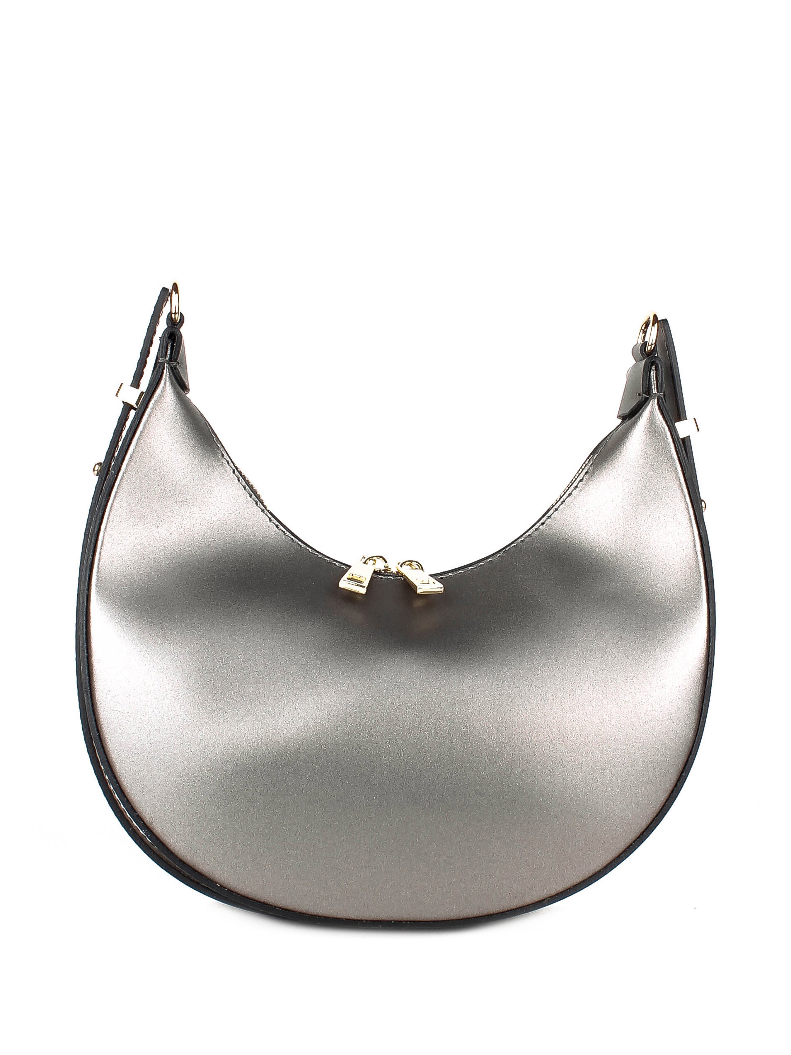 Bolso de hombro de piel italiana Metálico 3350-02-31