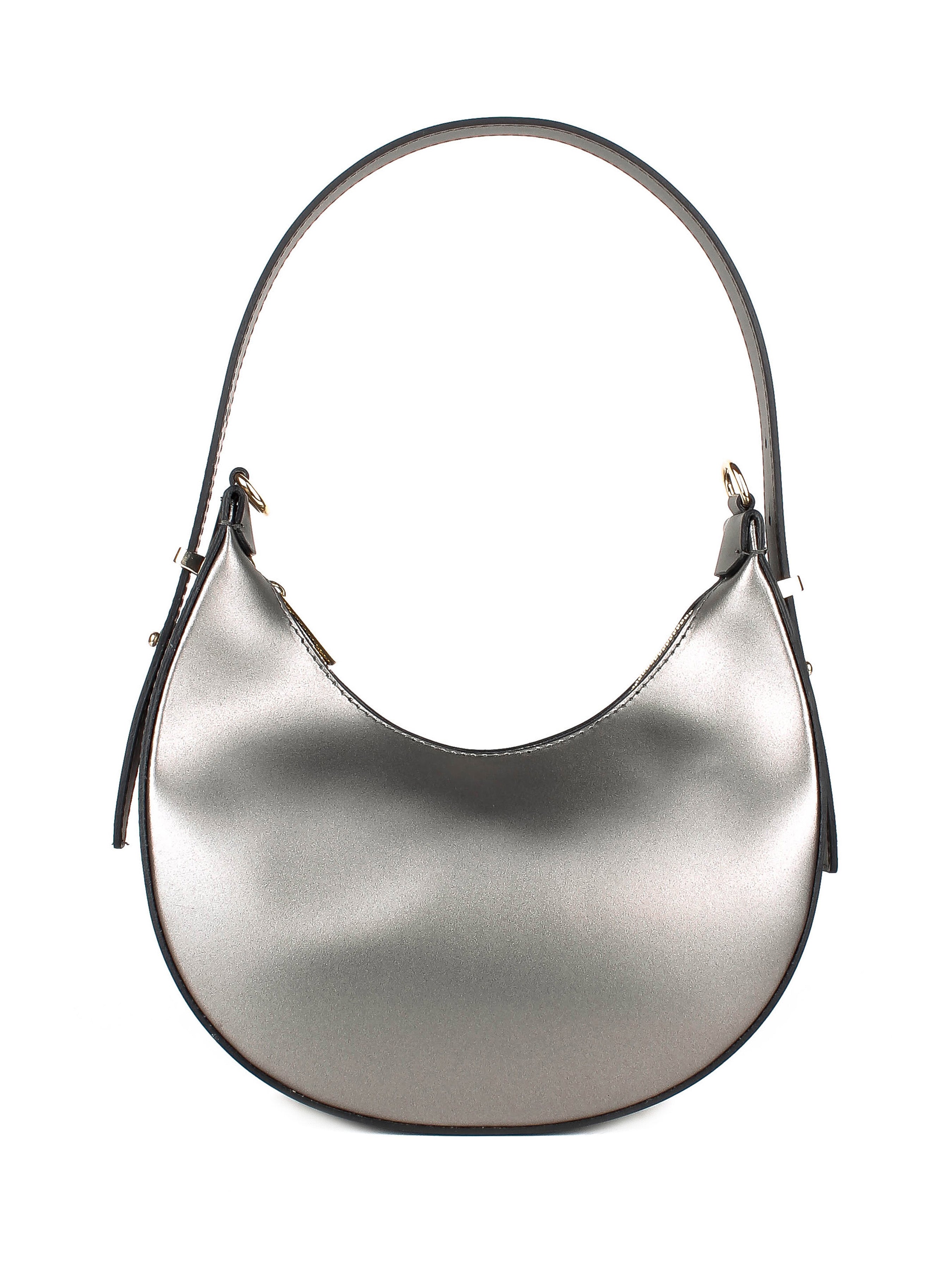Bolso de hombro de piel italiana Metálico 3350-02-31