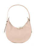 Bolso de hombro de piel italiana Gris 3350-52-31