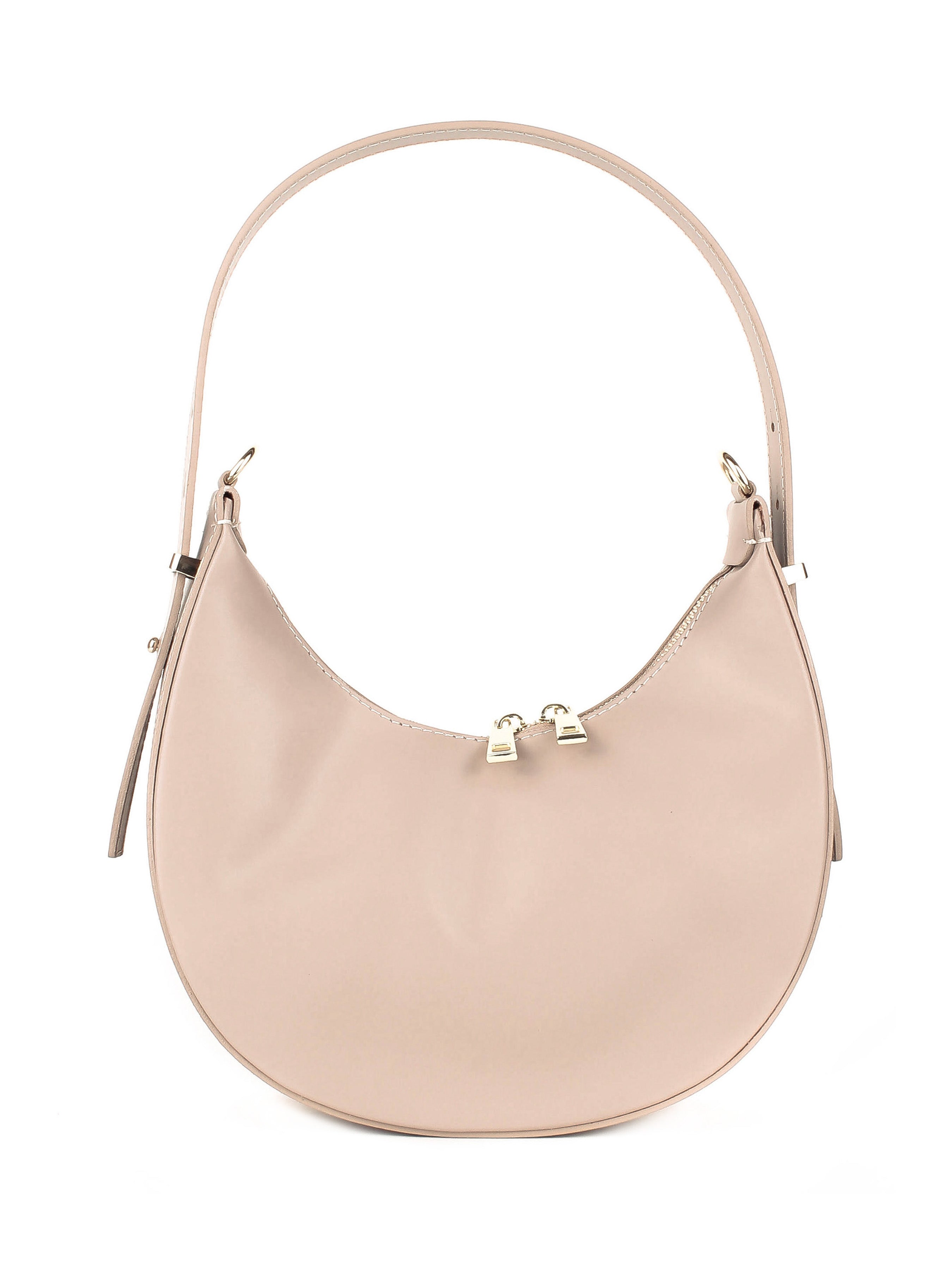 Bolso de hombro de piel italiana Gris 3350-52-31