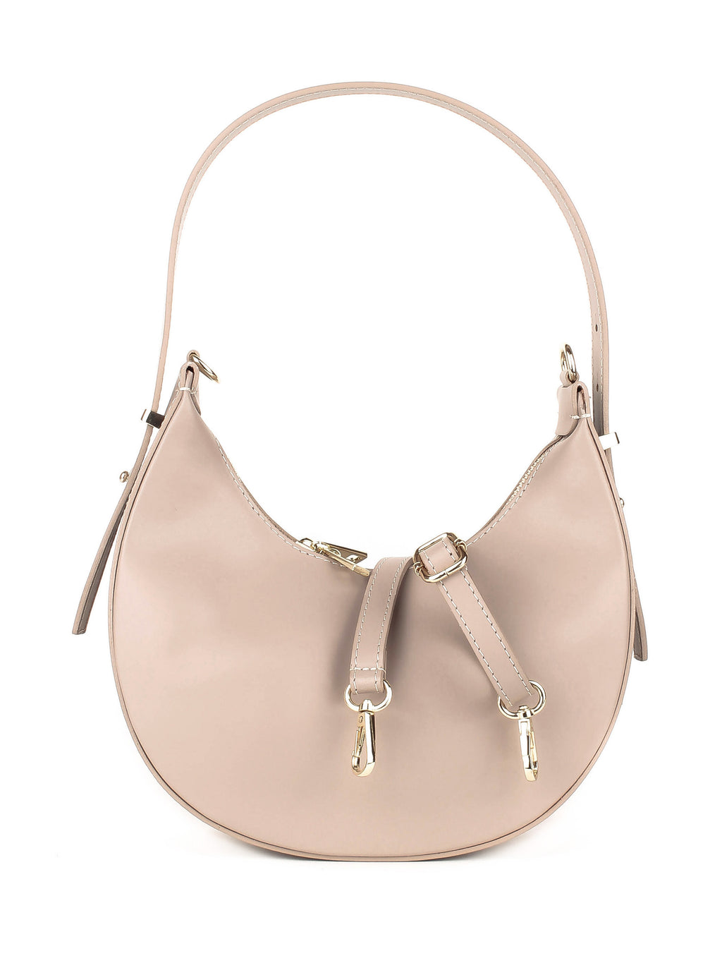 Bolso de hombro de piel italiana Gris 3350-52-31