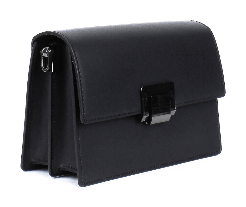 Bandolera de piel italiana Negro 4701-05-31