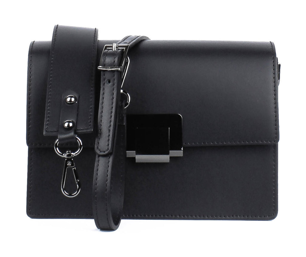 Bandolera de piel italiana Negro 4701-05-31