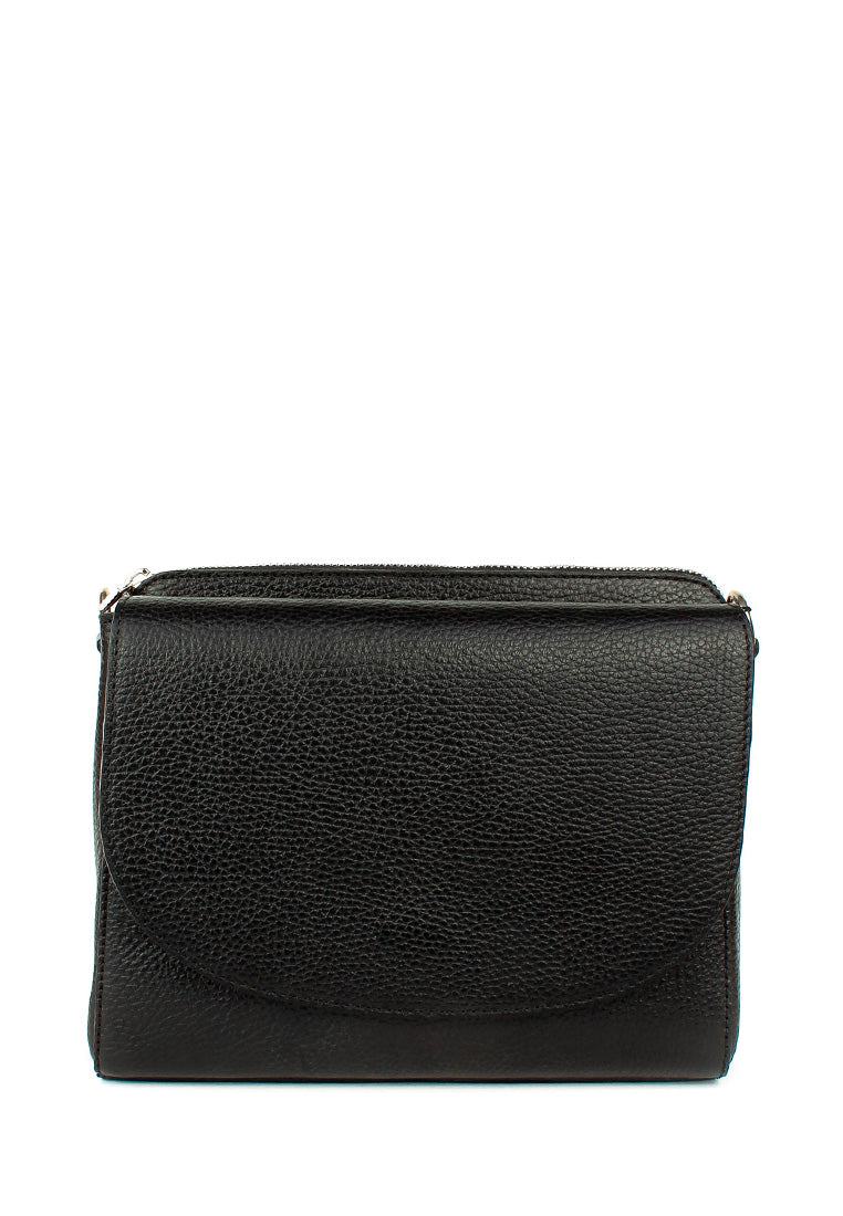 Bandolera de piel italiana Negro 1185-05-32