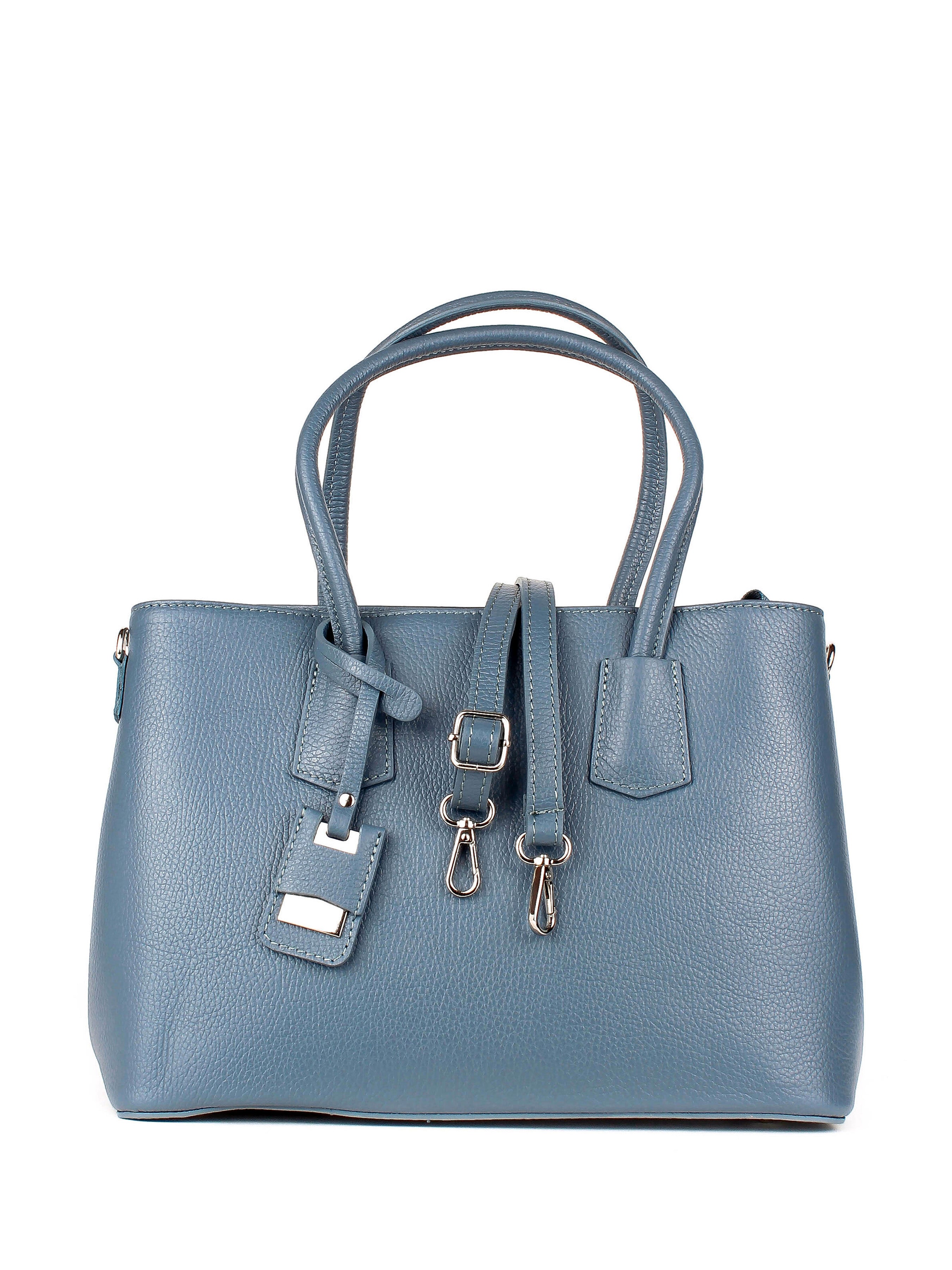 Bolso Tote de piel italiana Azul Oscuro 3443-97-32