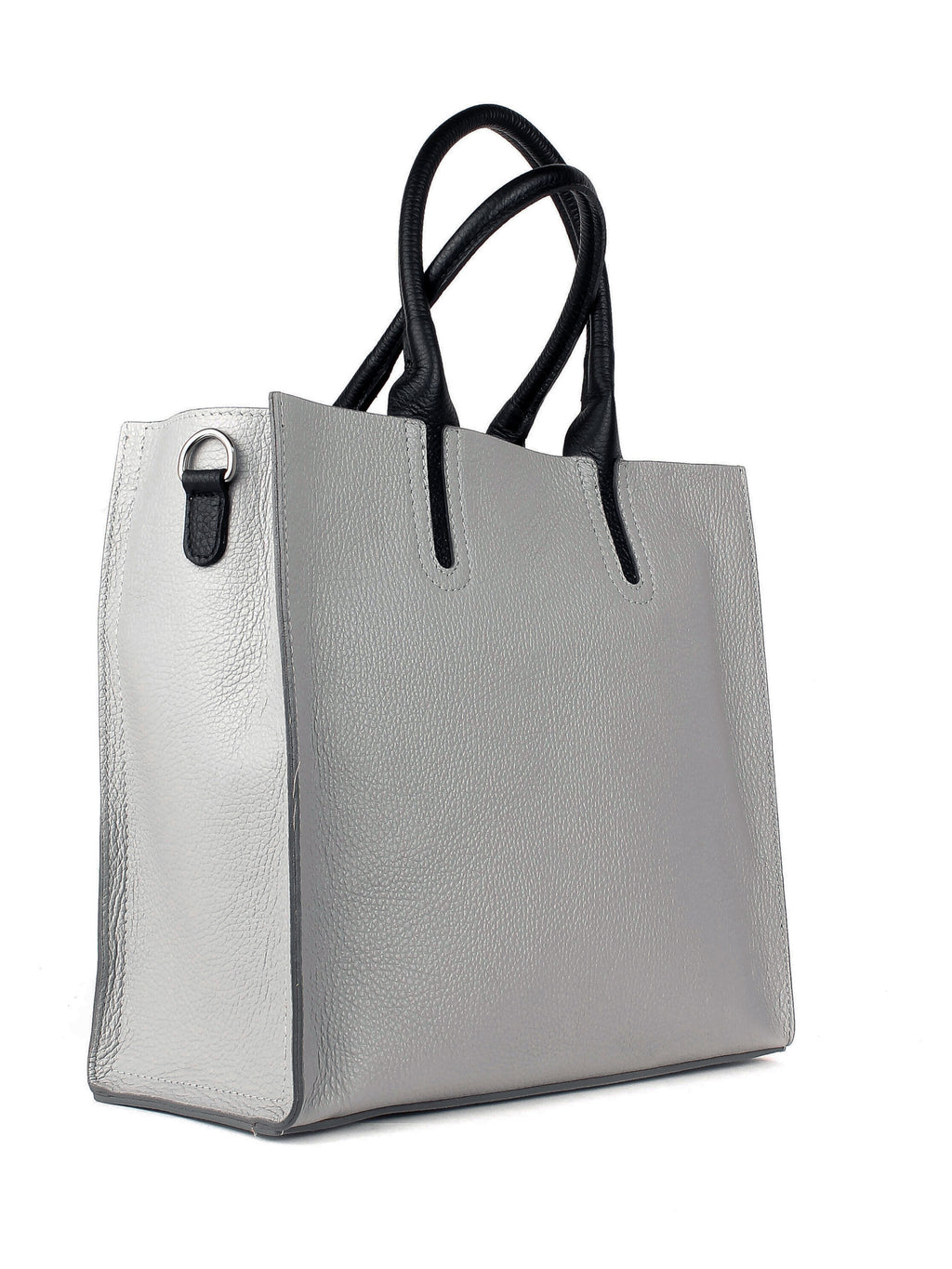 Bolso Tote de piel italiana Gris 2755-18-32