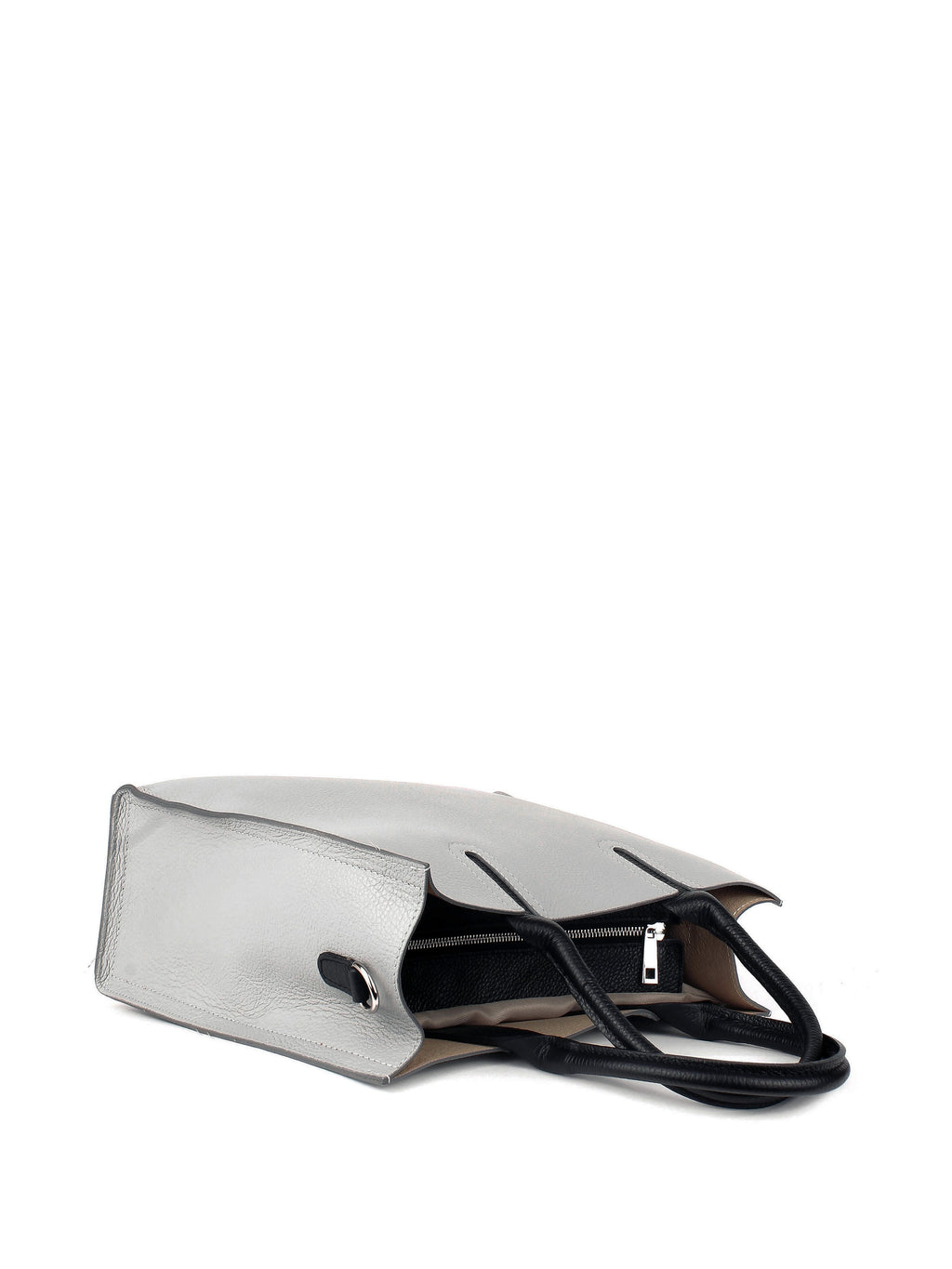 Bolso Tote de piel italiana Gris 2755-18-32