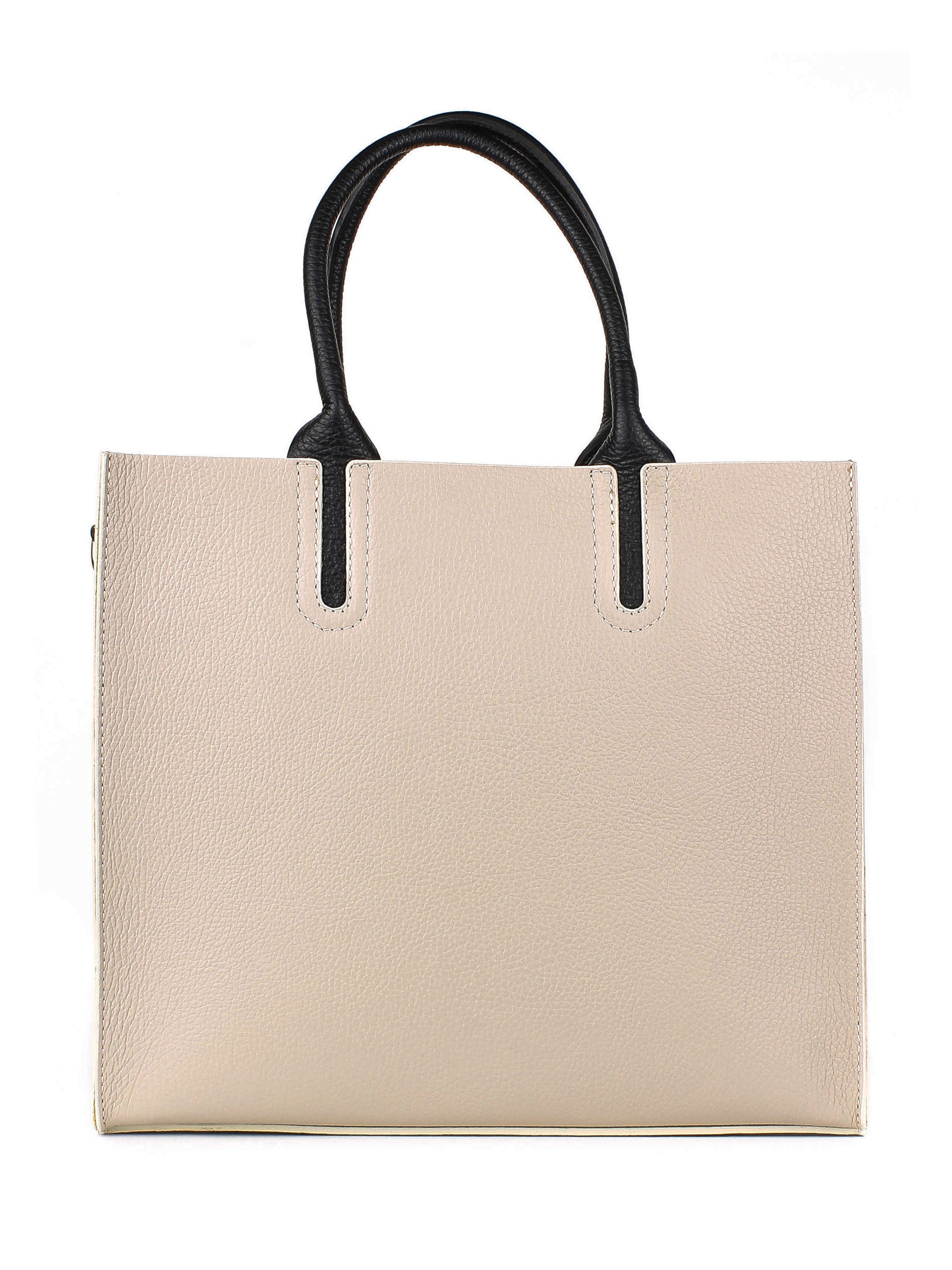 Bolso Tote de piel italiana Beige 2755-11-32
