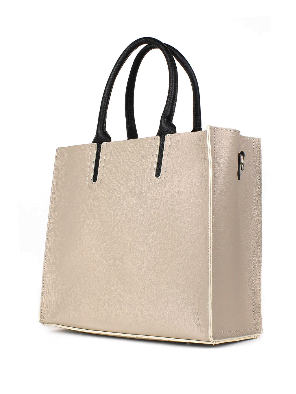 Bolso Tote de piel italiana Beige 2755-11-32